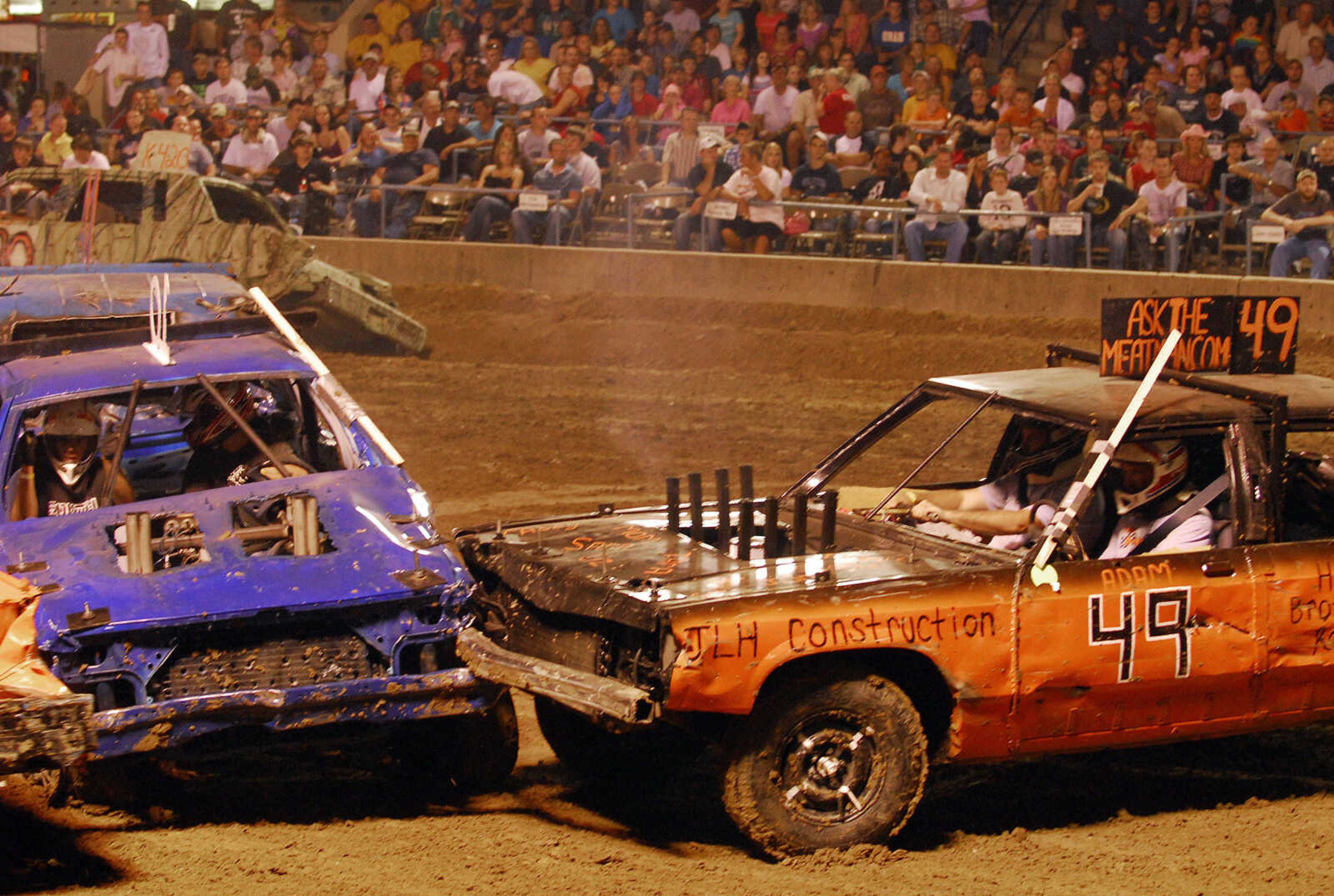 LAURA SIMON~lsimon@semissourian.com
The dual demolition derby at the 155th Annual SEMO District Fair Tuesday, September 14, 2010.