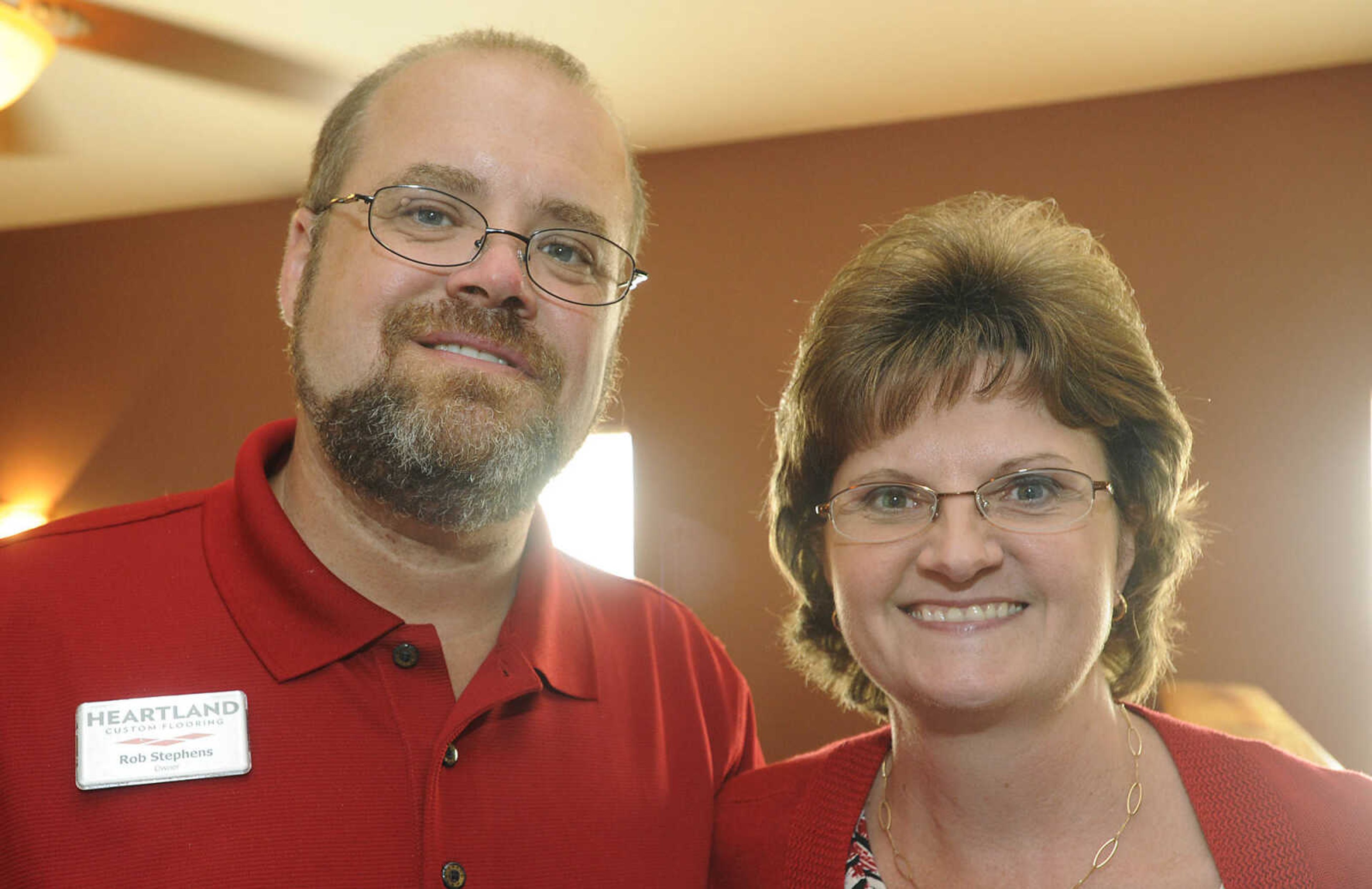 Rob and Joan Stephens of Heartland Custom Flooring Tuesday, July 16, at Hunter Valley Winery 762 State Highway V Cape Girardeau.