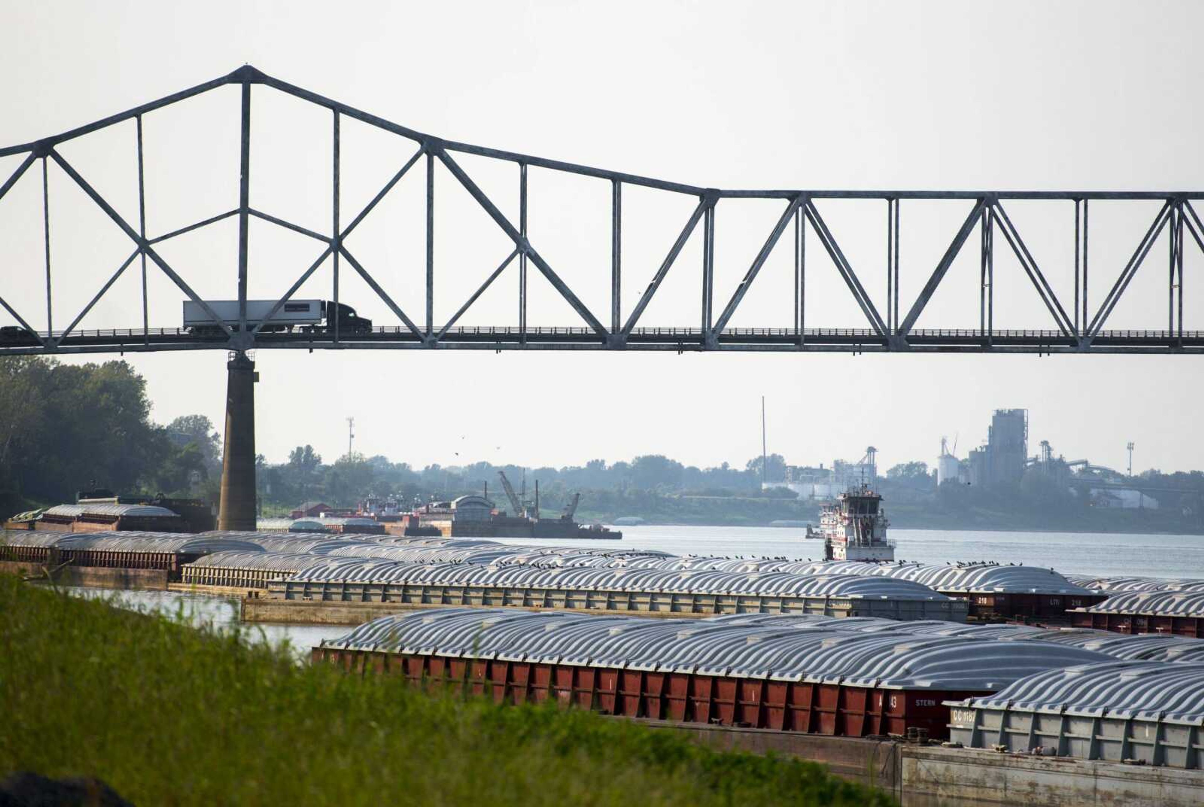 Traffic on U.S. 51 traverses the Ohio River on Sept. 11, 2019, on the bridge between Cairo, Illinois, and Wickliffe, Kentucky.