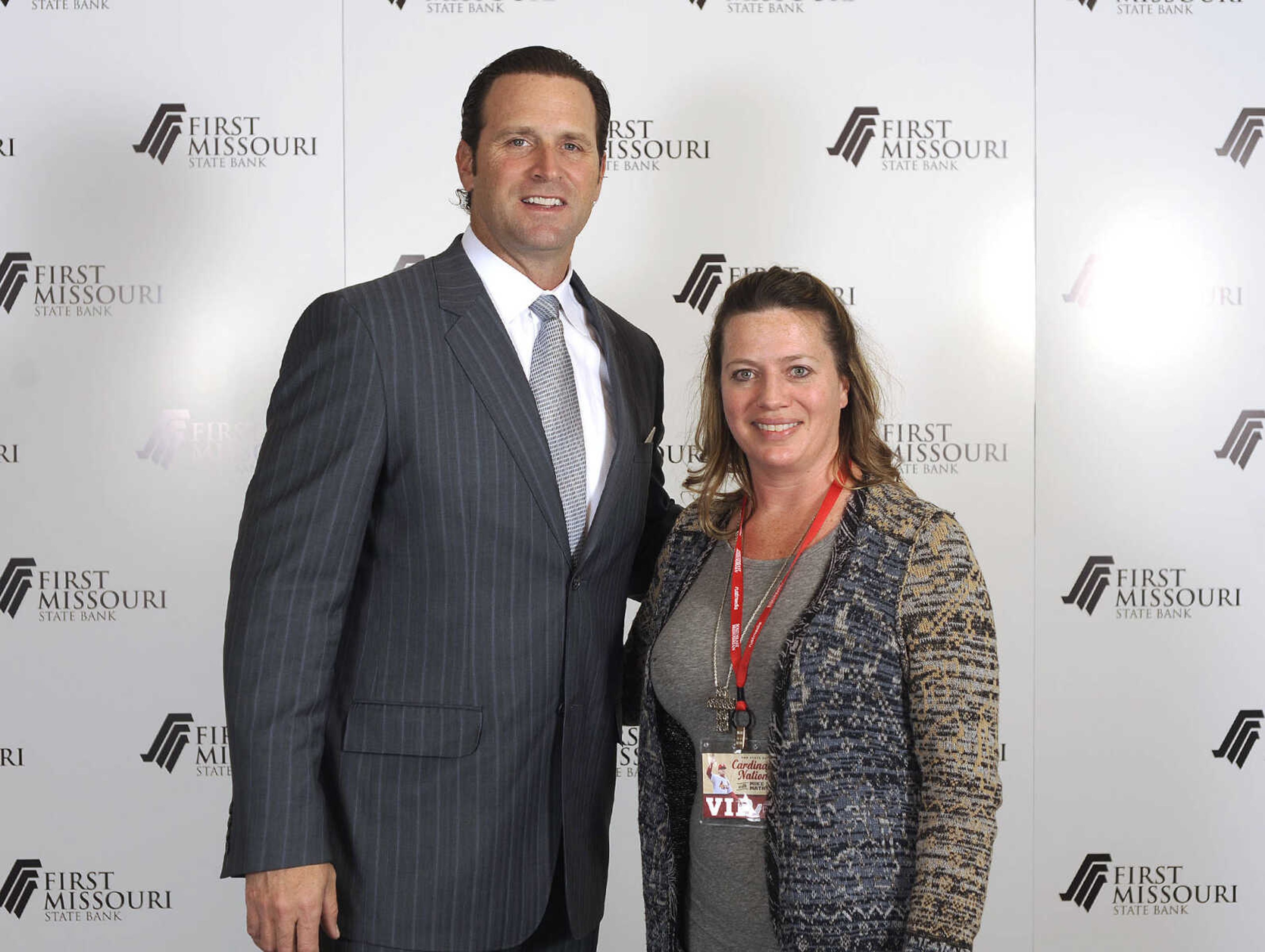 LAURA SIMON ~ lsimon@semissourian.com

Mike Matheny, manager of the St. Louis Cardinals, poses with fans during a VIP reception, Wednesday, Dec. 2, 2015, at Southeast Missouri State University's River Campus. "The State of Cardinals Nation" was presented by First Missouri State Bank.