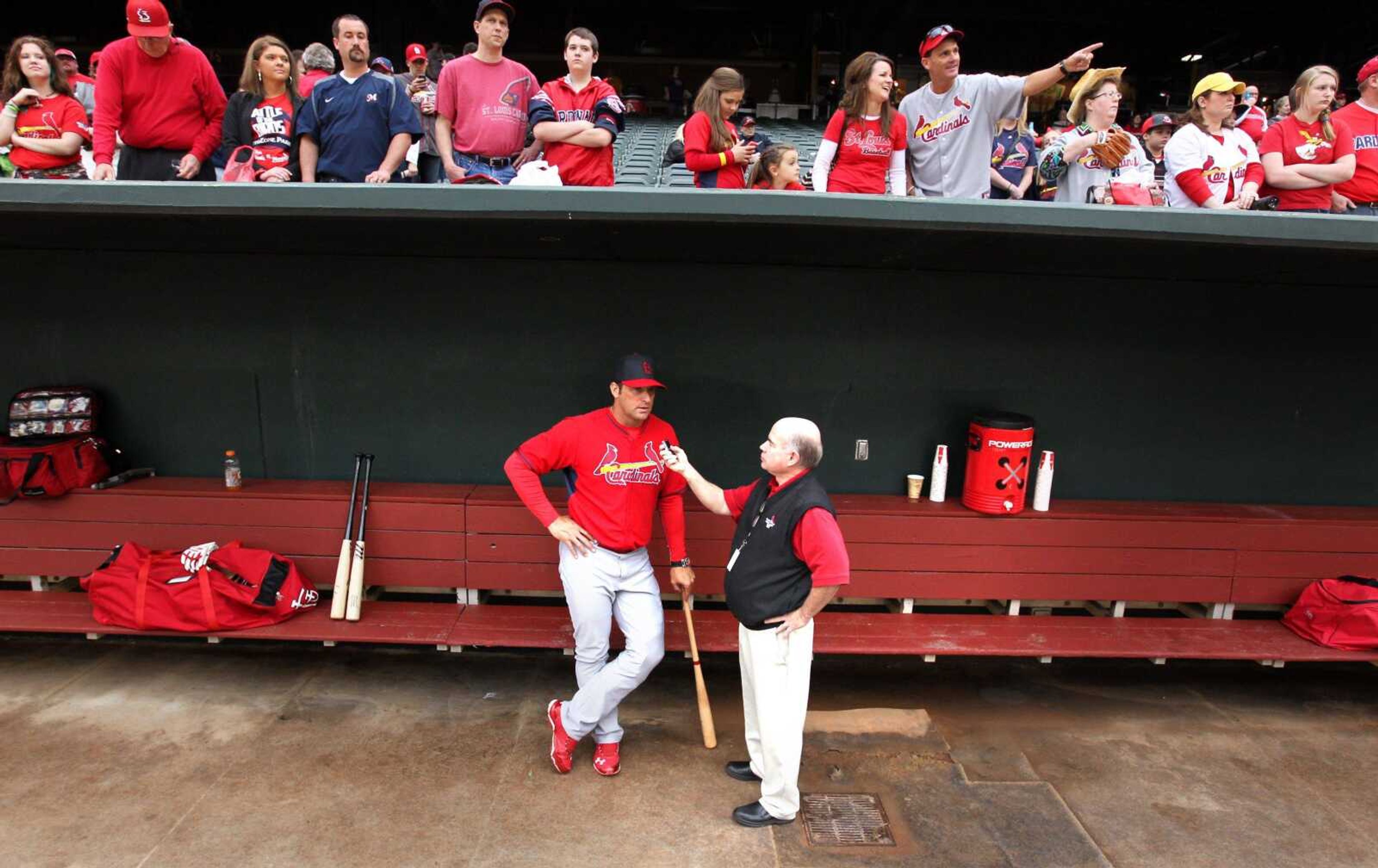 Nikki BoertmanThe Commercial AppealSt. Louis Cardinals manager Mike Matheny is interviewed Friday in Memphis, Tenn.