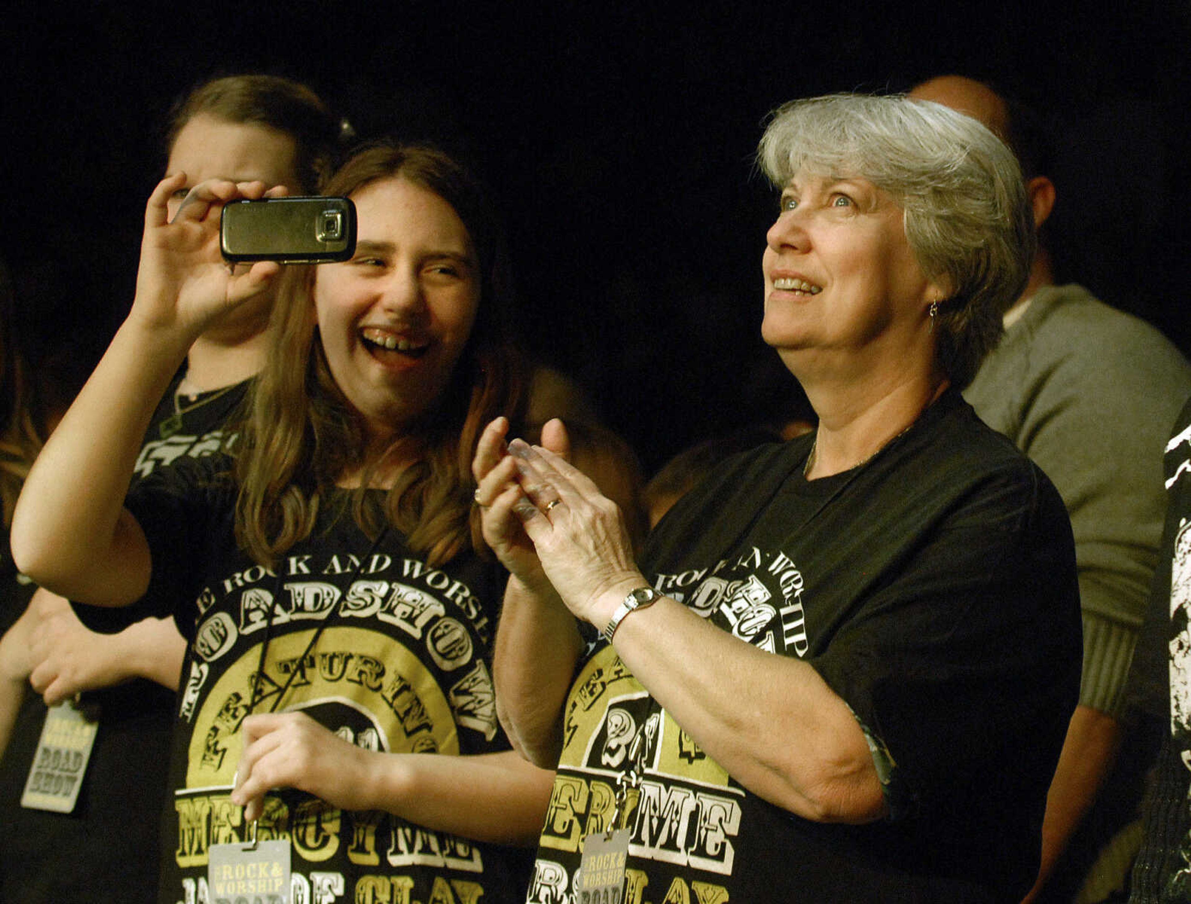 LAURA SIMON~lsimon@semissourian.com
Fans listen to Thousand Foot Krutch Friday, January 28, 2011 during the Rock and Worship Roadshow 2011 tour at the Show Me Center in Cape Girardeau.