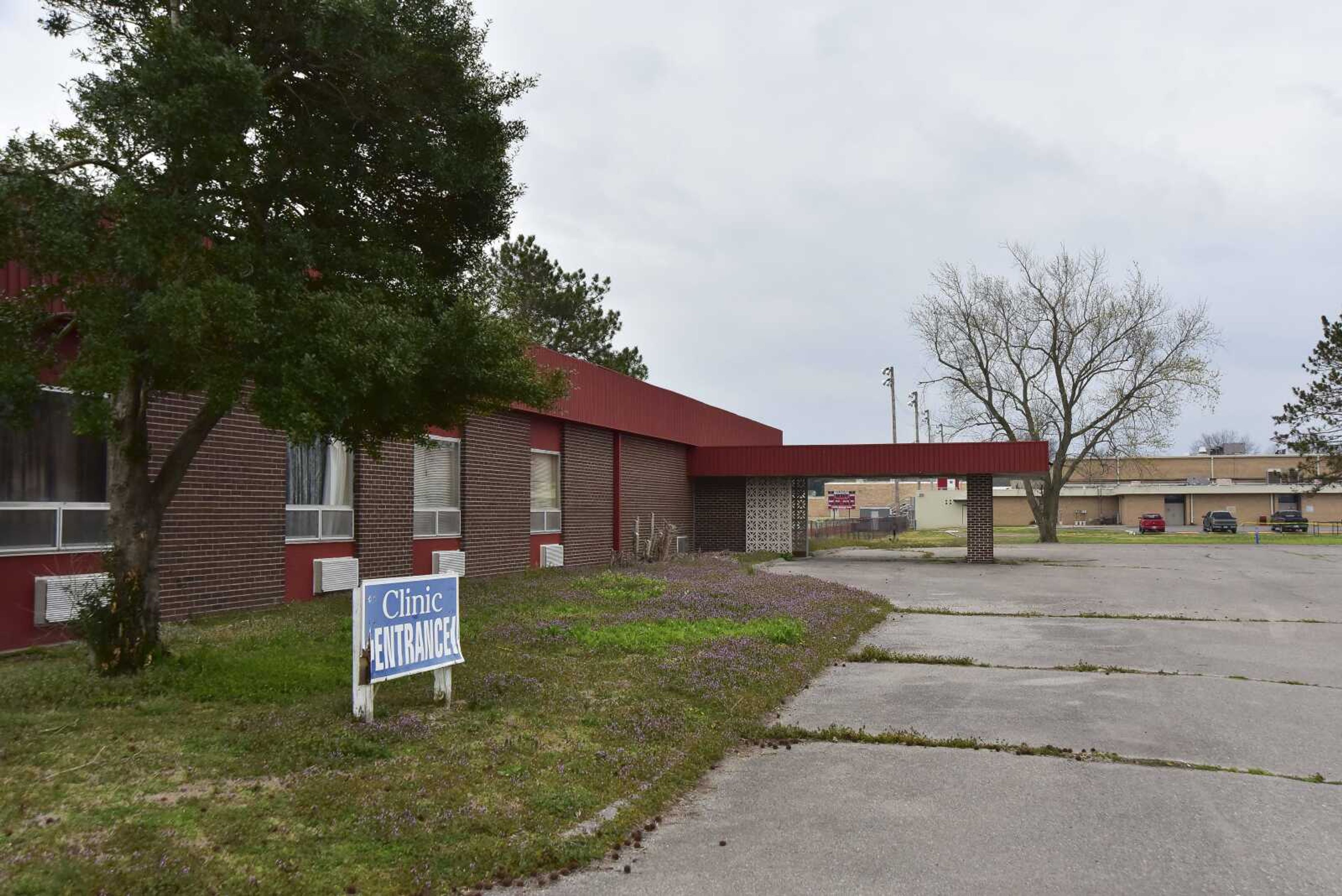 A view of outside the former Chaffee medical clinic Friday in Chaffee. A tax levy is proposed to demolish the building for future development. 