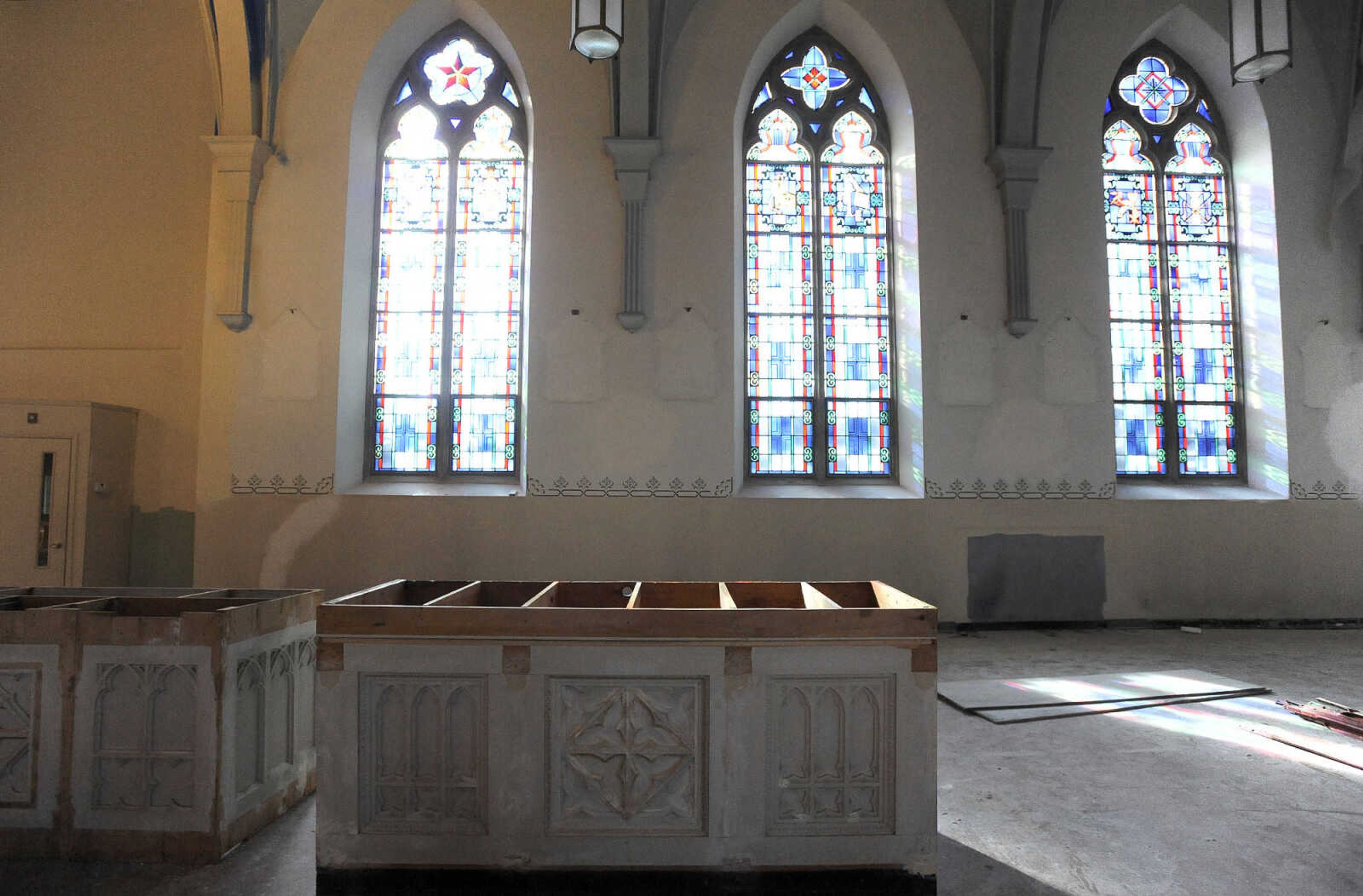 LAURA SIMON ~ lsimon@semissourian.com

A gutted St. John's Catholic Church in Leopold, Missouri is seen on Feb. 11, 2016.