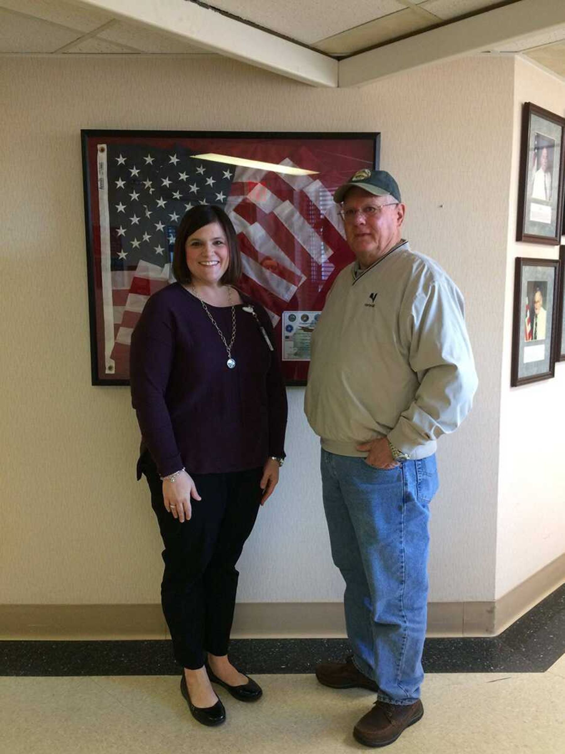 Alan McSpadden poses for a photo with Brianne Riggins, a registered dietitian at the VA. (submitted photo)