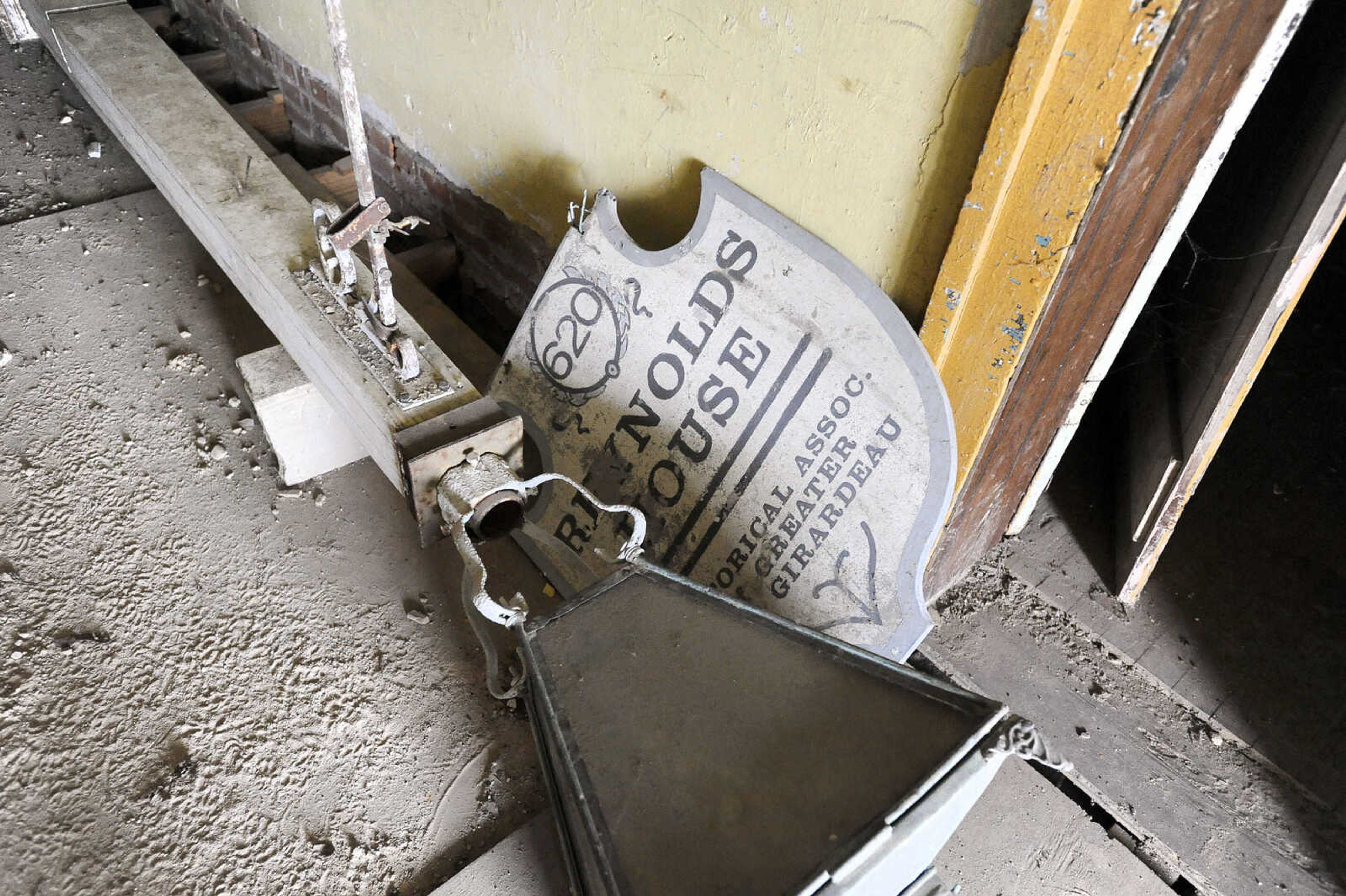 LAURA SIMON ~ lsimon@semissourian.com

A sign that once stood outside now rests inside the historic Reynolds House, as seen on Monday afternoon, May 2, 2016. The Cape Girardeau house, which stands at 623 N. Main Street, was built in 1857.