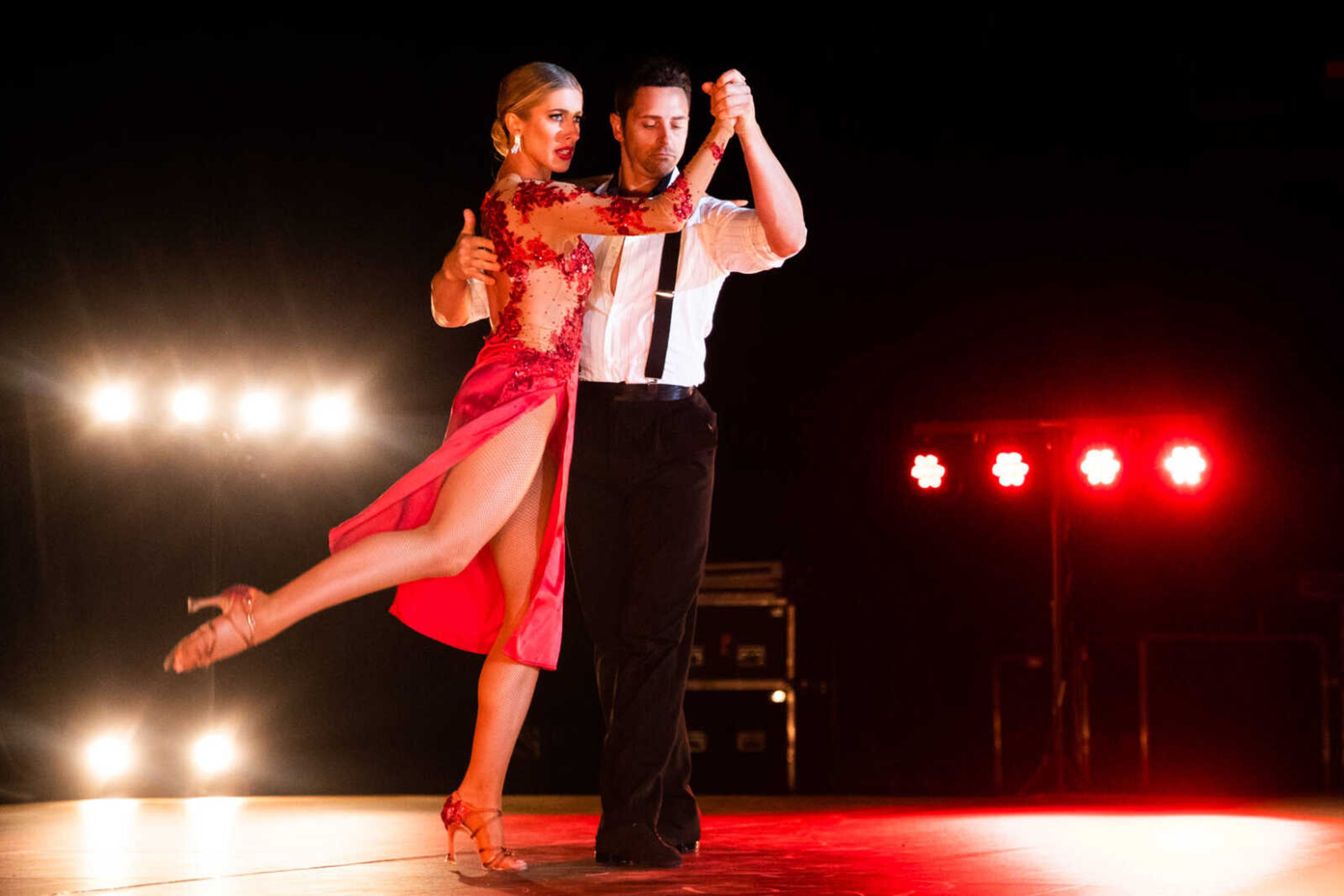 Ryan Di Lello and Alayne Wadsworth, of ABC's Dancing with the Stars, perform at&nbsp;the 2023 Dancing With Show Me Stars event on Saturday, July 29 at the Show Me Center.