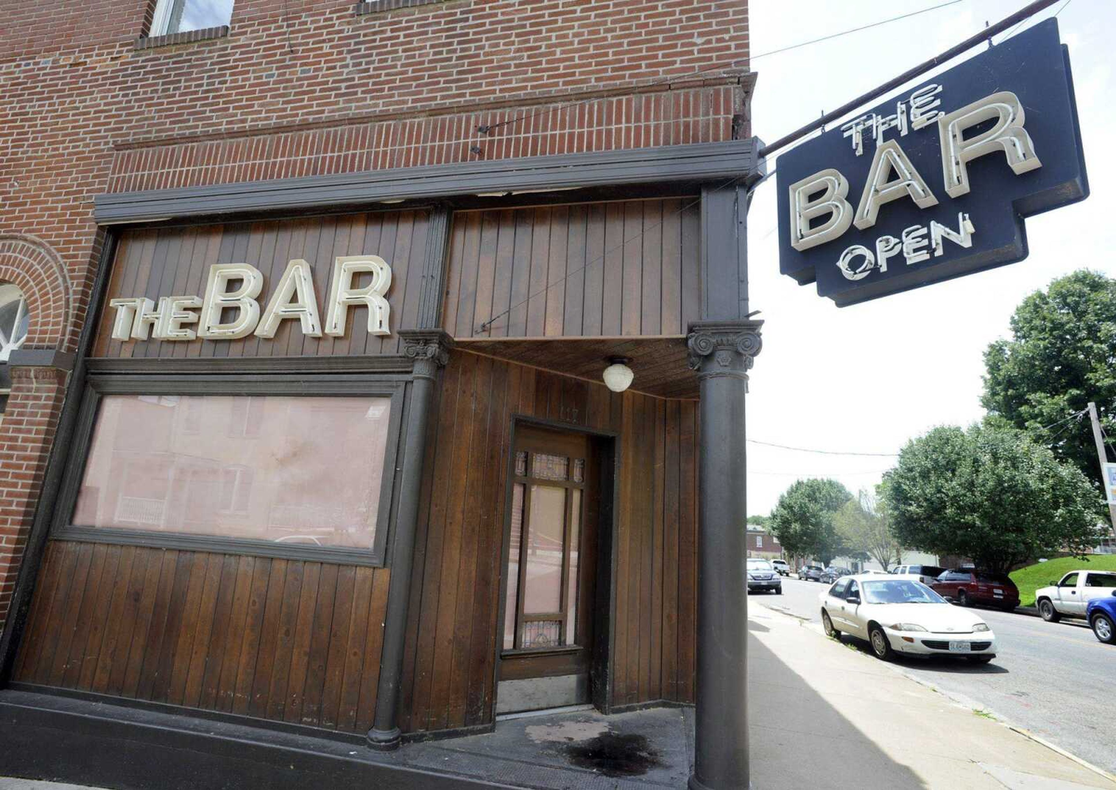 The Bar, a site used in the movie "Gone Girl," is seen Tuesday at the southeast corner of North Spanish and Themis streets in Cape Girardeau. (Fred Lynch)