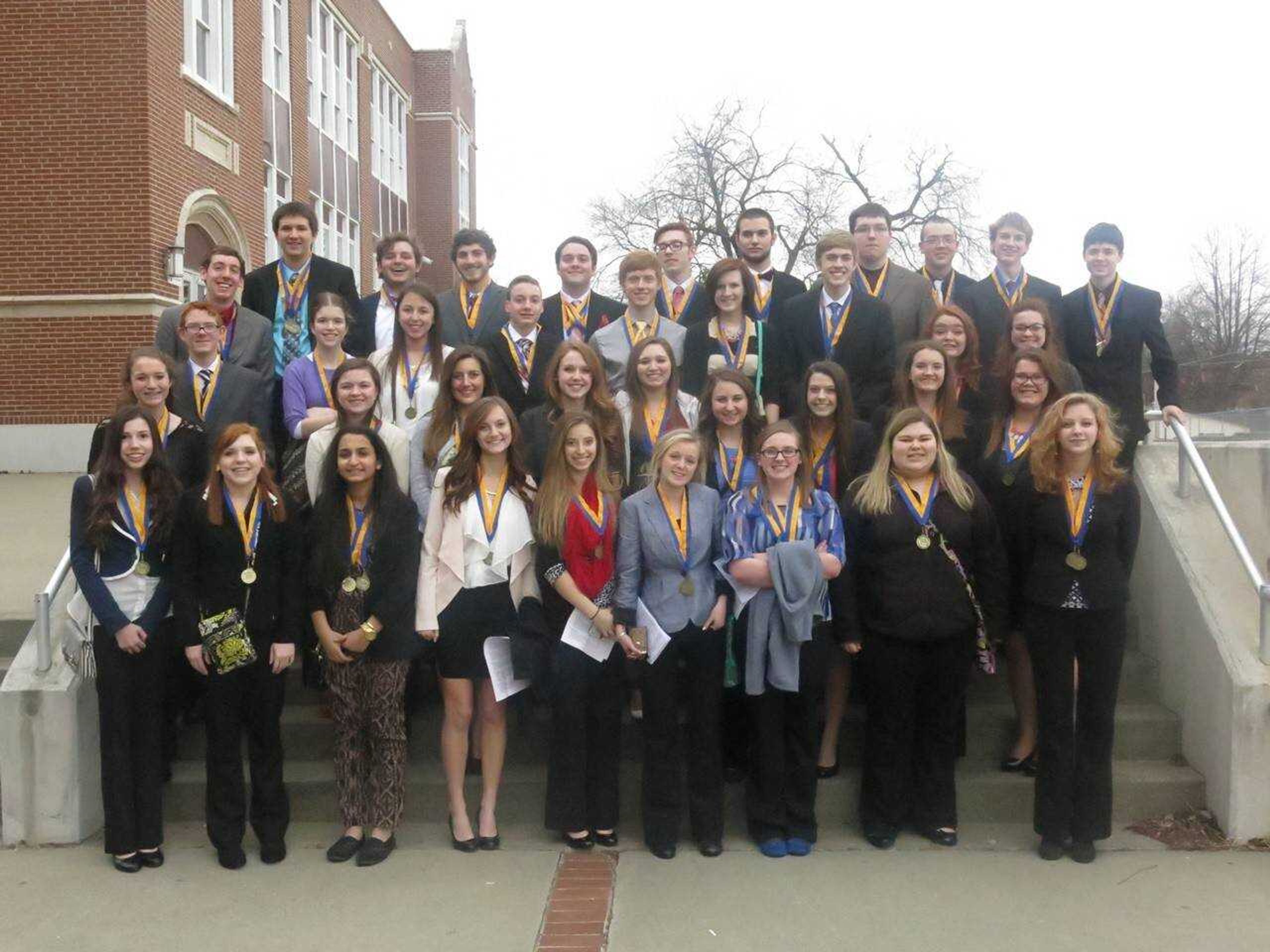 Winners with their medals from District FBLA competition