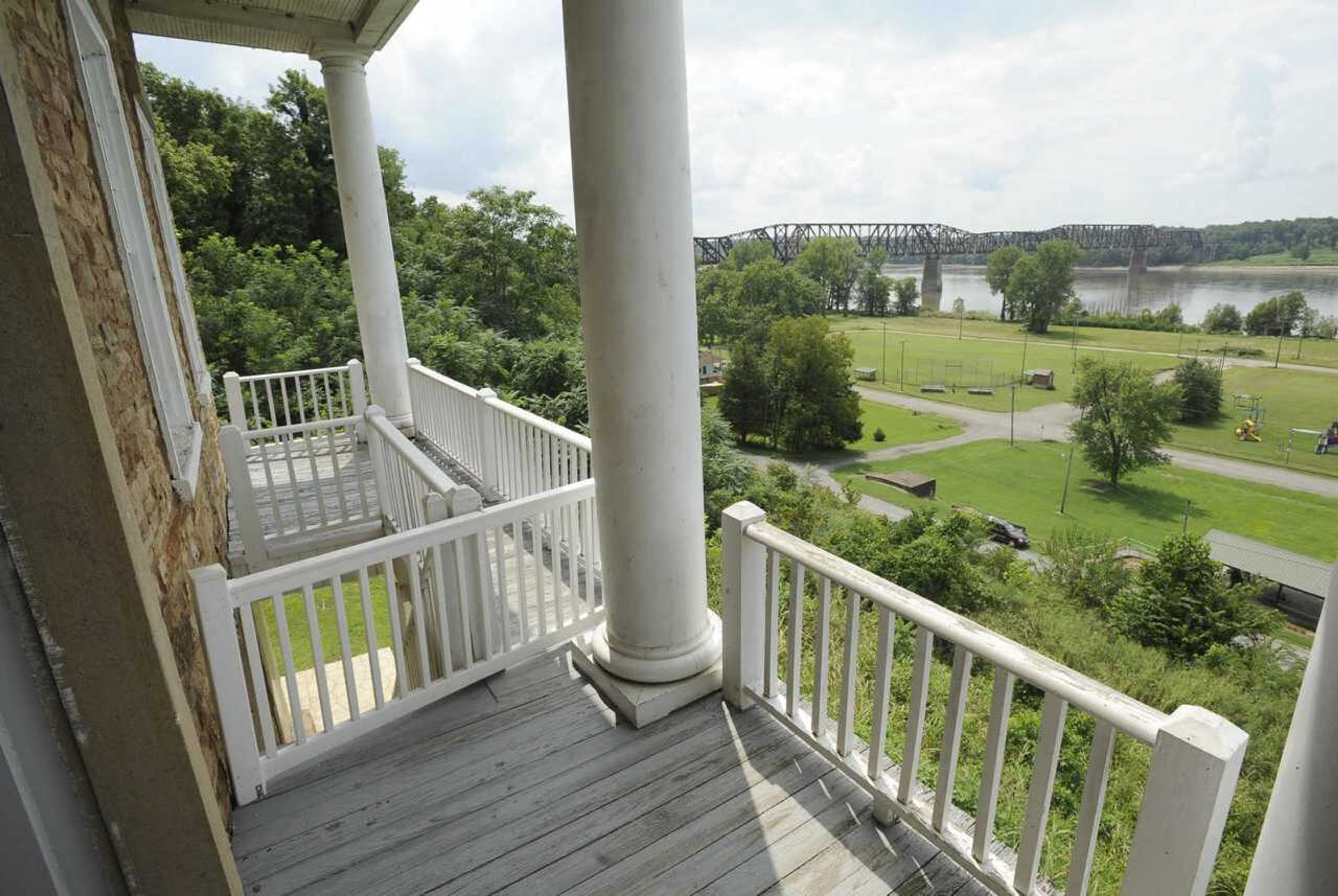 A view from a balcony of the Thebes, Illinois, courthouse Aug. 18, 2018. Abraham Lincoln, according to local legend, visited Thebes in his pre-presidential days.