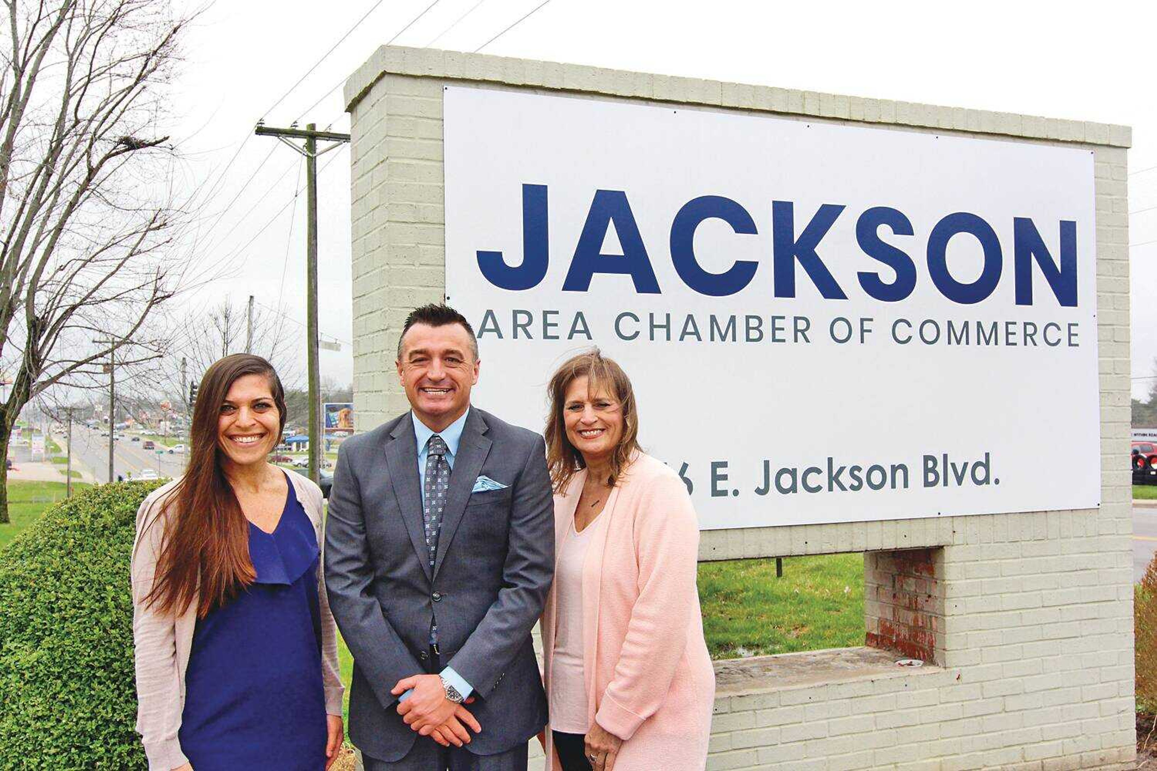 Jackson Area Chamber of Commerce staff (pictured left to right) Jen Berti - Vice President, Brian Gerau – President, and Cheryl Ellis - Executive Assistant.  