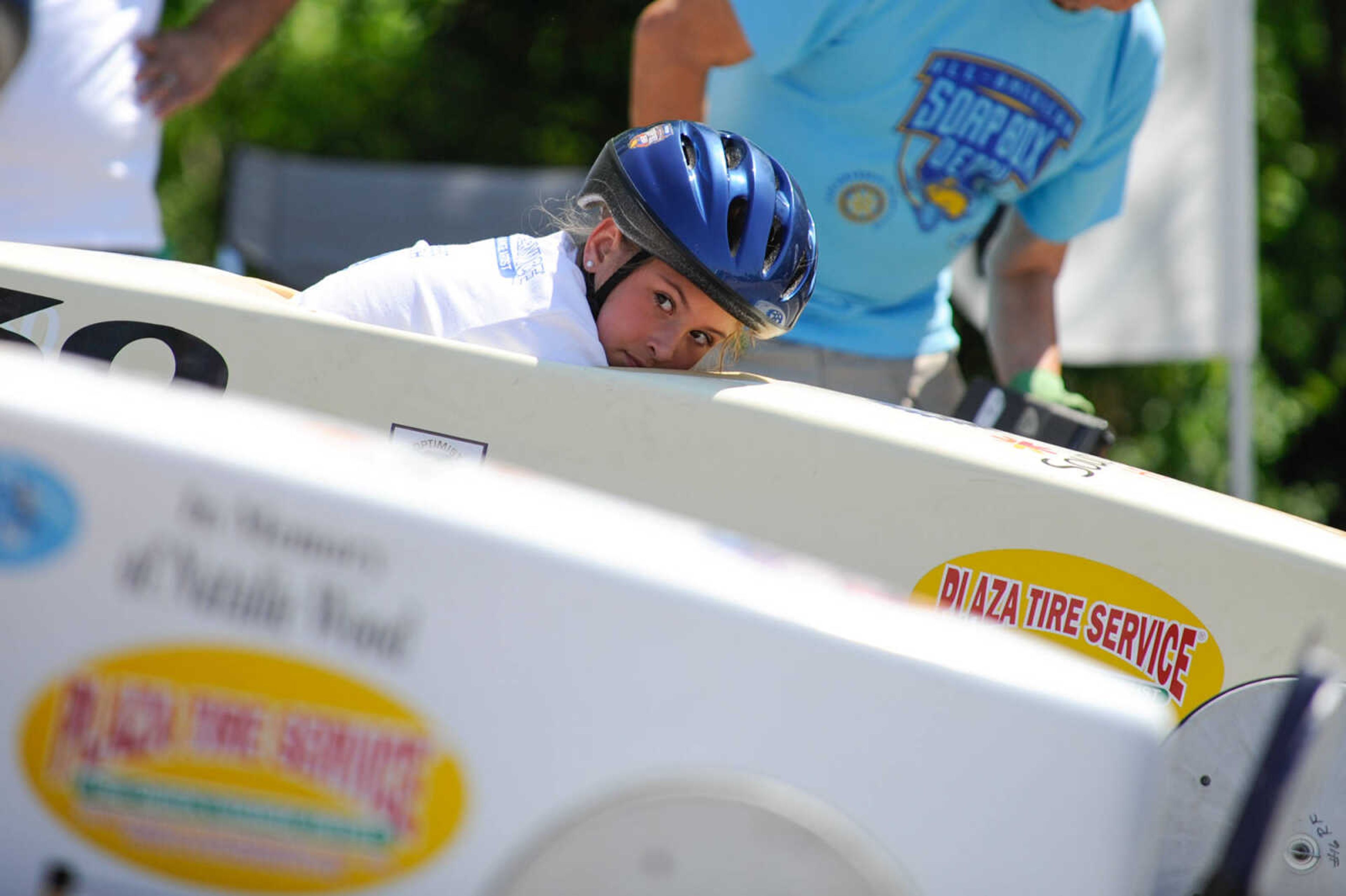 GLENN LANDBERG ~ glandberg@semissourian.com


Addie Cook looks over to her competition at the start of her race during the Cape Girardeau Rotary Club's Soap Box Derby Saturday, May 7, 2016 outside Blanchard Elementary School in Cape Girardeau. The 33 participants raced to qualify for the All American Soap Box Derby national race in Akron, Ohio in July.