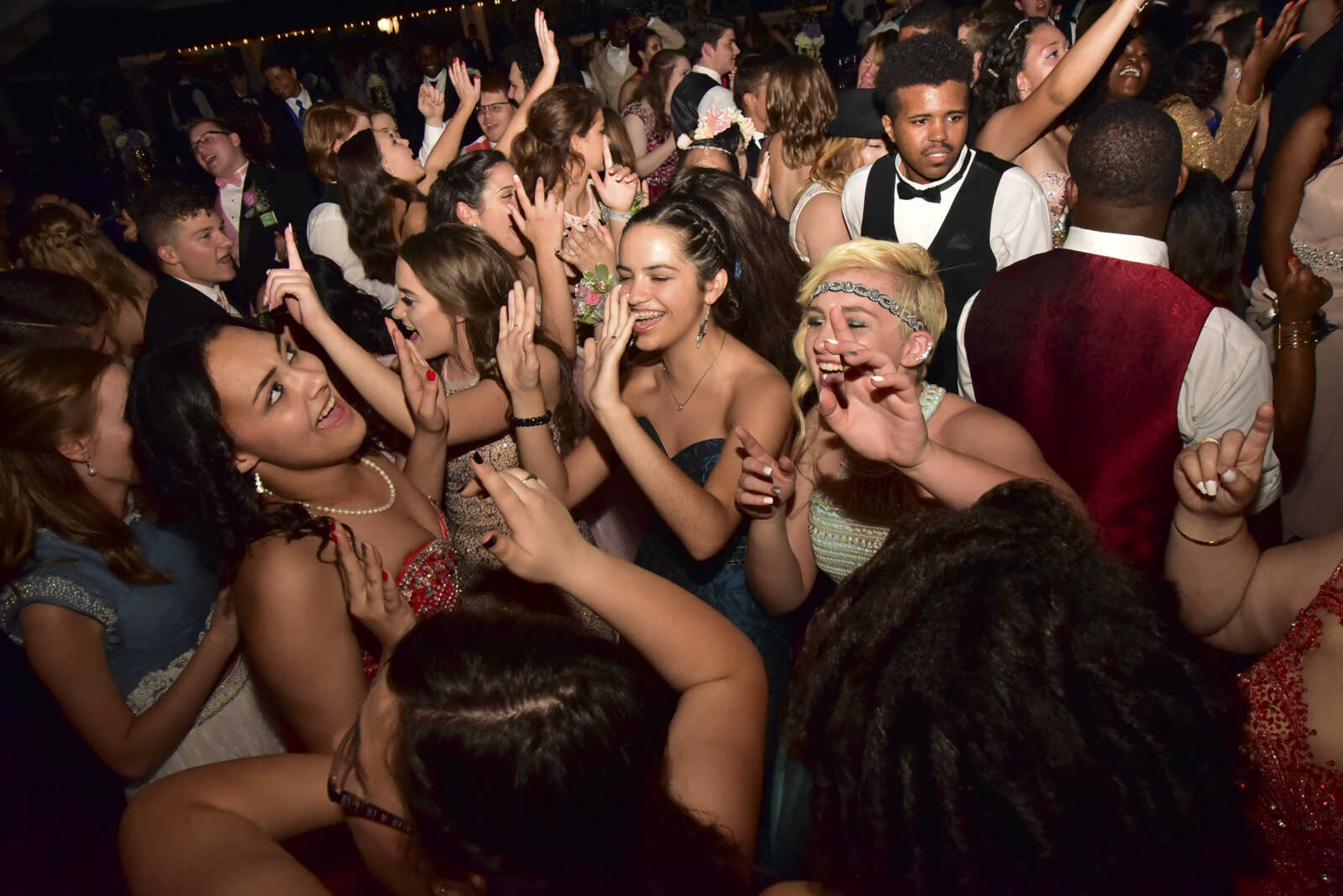 Cape Central students dance during the Cape Girardeau Central prom Saturday, April 29, 2017 at Ray's Plaza Conference Center in Cape Girardeau.