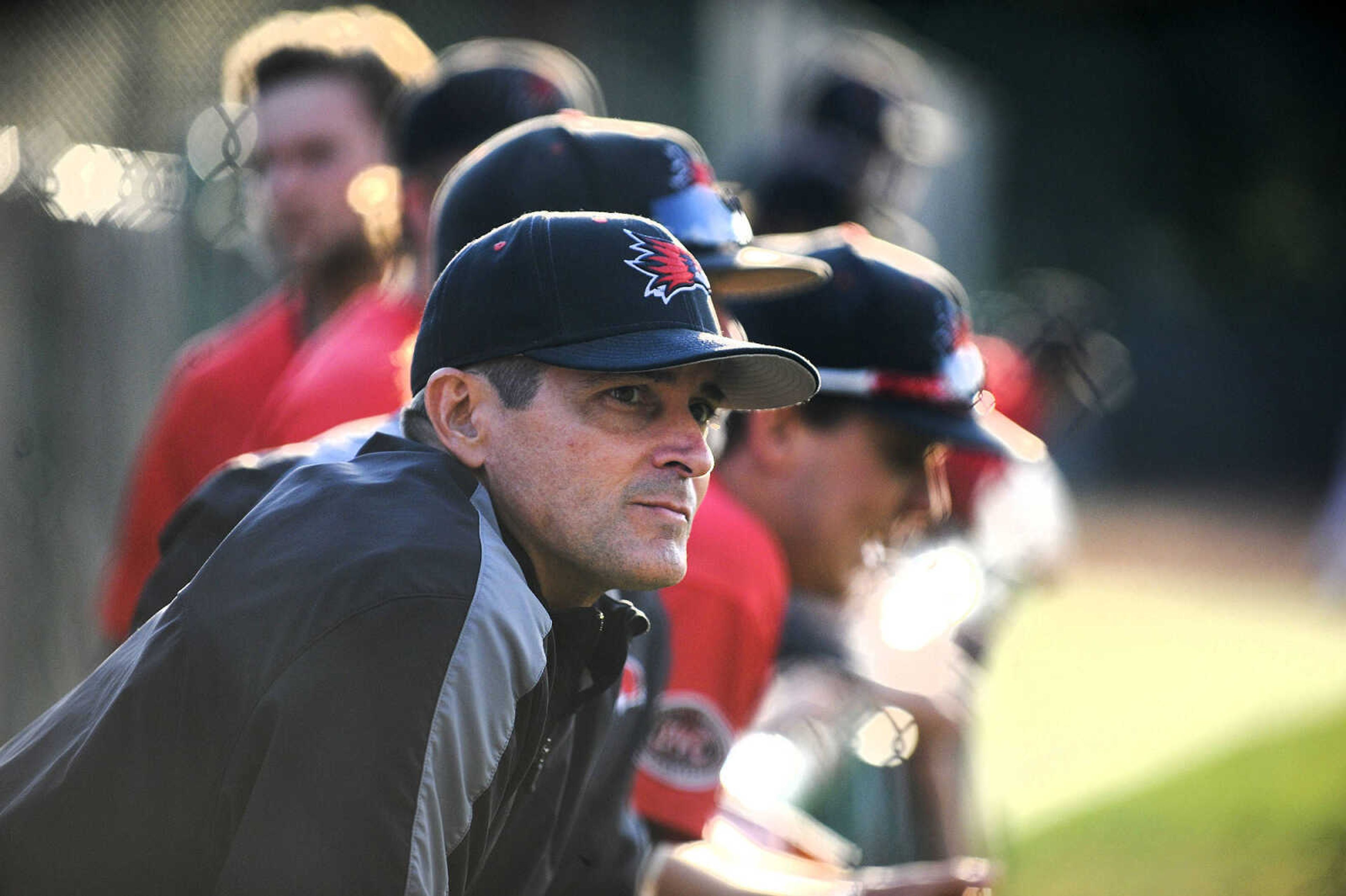 Southeast head coach Steve Bieser watches the from the sideline in the fourth inning against Belmont at Capaha Field in this May 20, 2016, file photo. On Thursday Bieser was announced as the new head baseball coach at the University of Missouri.