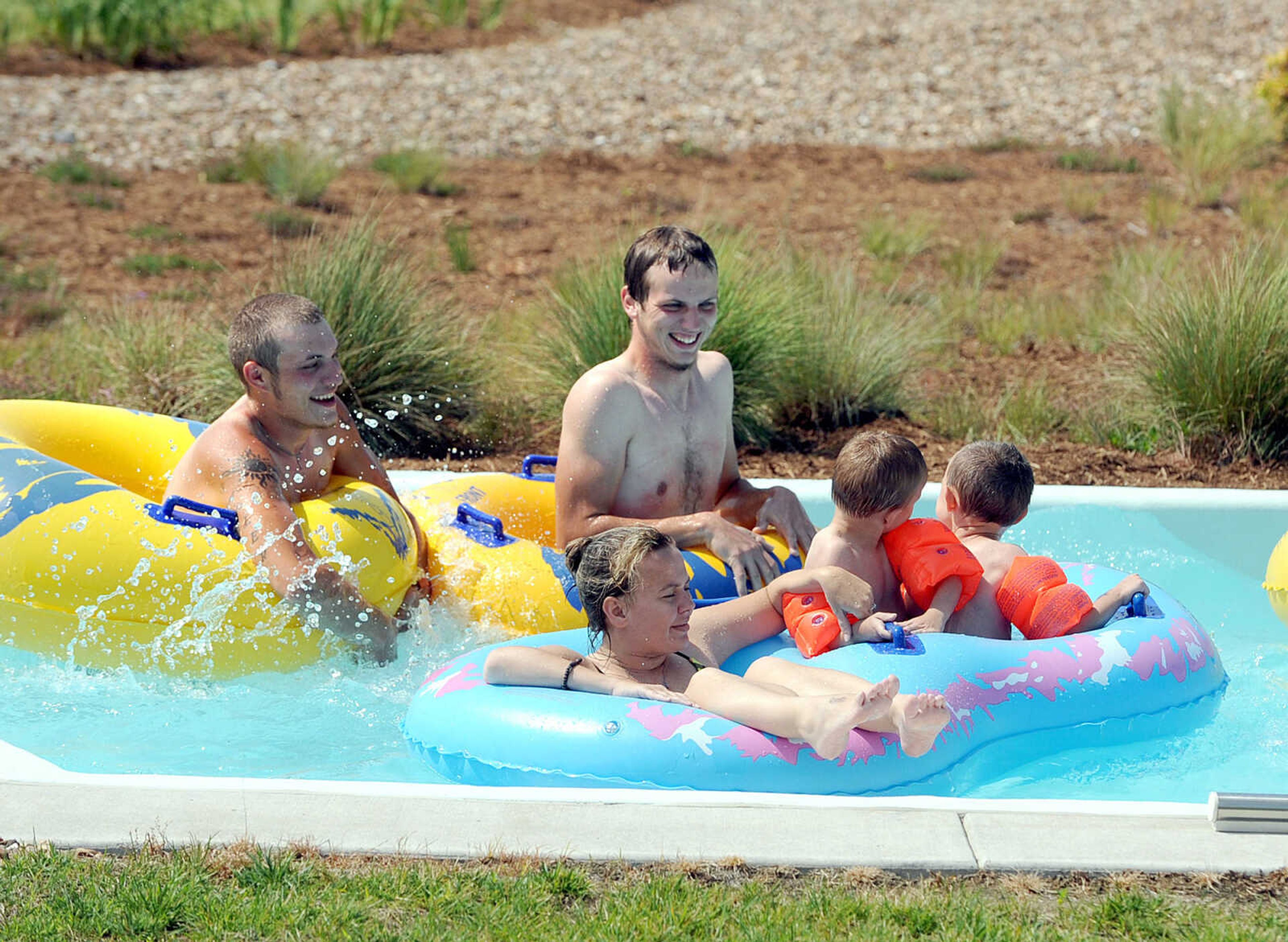 LAURA SIMON ~ lsimon@semissourian.com
People float along the lazy river Sunday, May 27, 2012 at Cape Splash in Cape Girardeau.