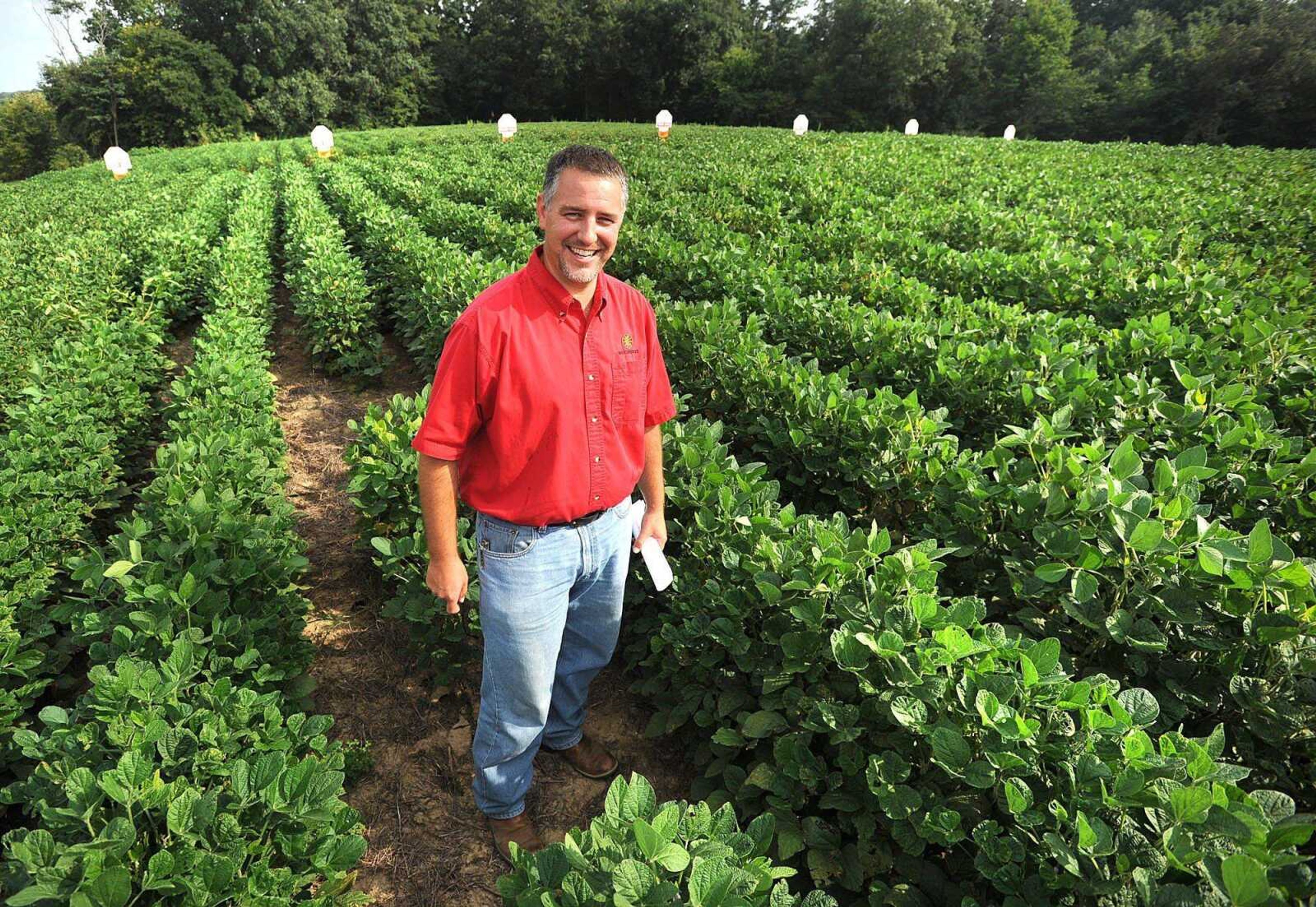 Eric Hasty, vice president of Buchheit Agri Division, poses at the new Buchheit Tech Park near Biehle, Mo. The Buchheit Agri Division joined forces with Merschman Seed of West Point, Iowa, and opened the tech park on August 20. (Laura Simon)