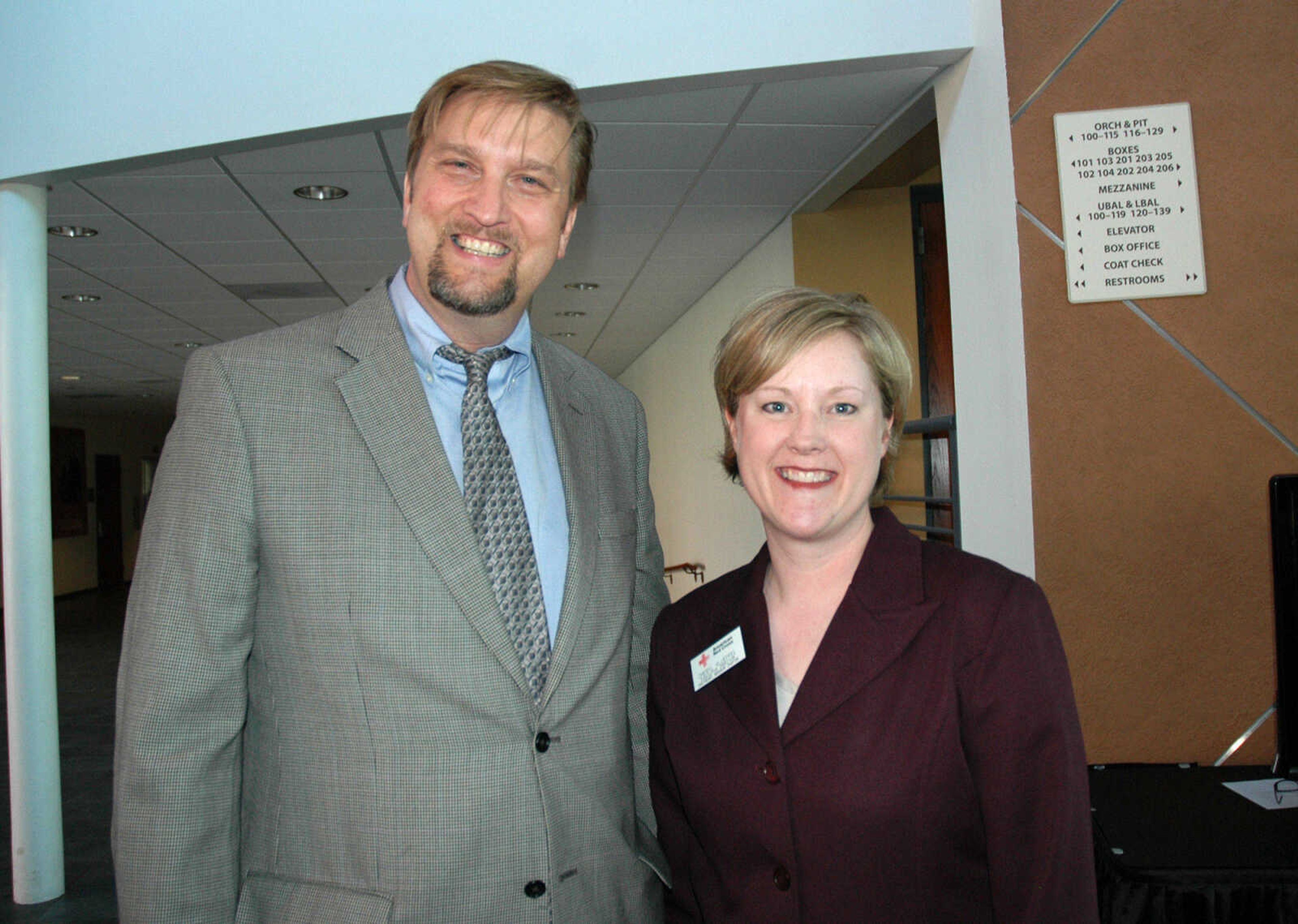 MELISSA MILLER ~ mmiller@semissourian.com

Scott Meyer and Cheryl Kueppel attended the Passing the Gavel event at the River Campus in Cape Girardeau, Mo., on Tuesday, April 13, 2010.