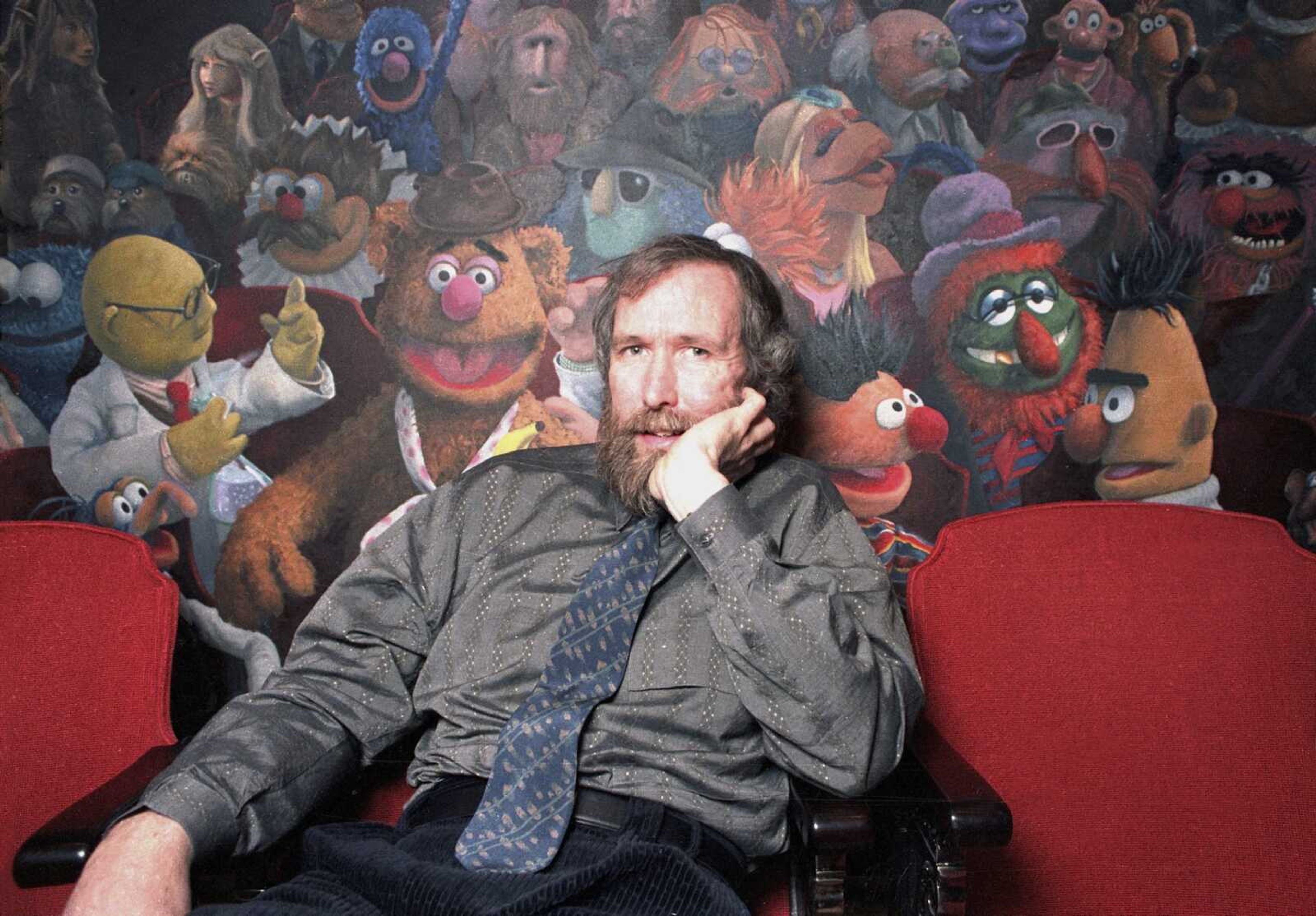 Creator of the Muppets Jim Henson poses in his 69th Street office Dec. 30, 1985, in New York City.