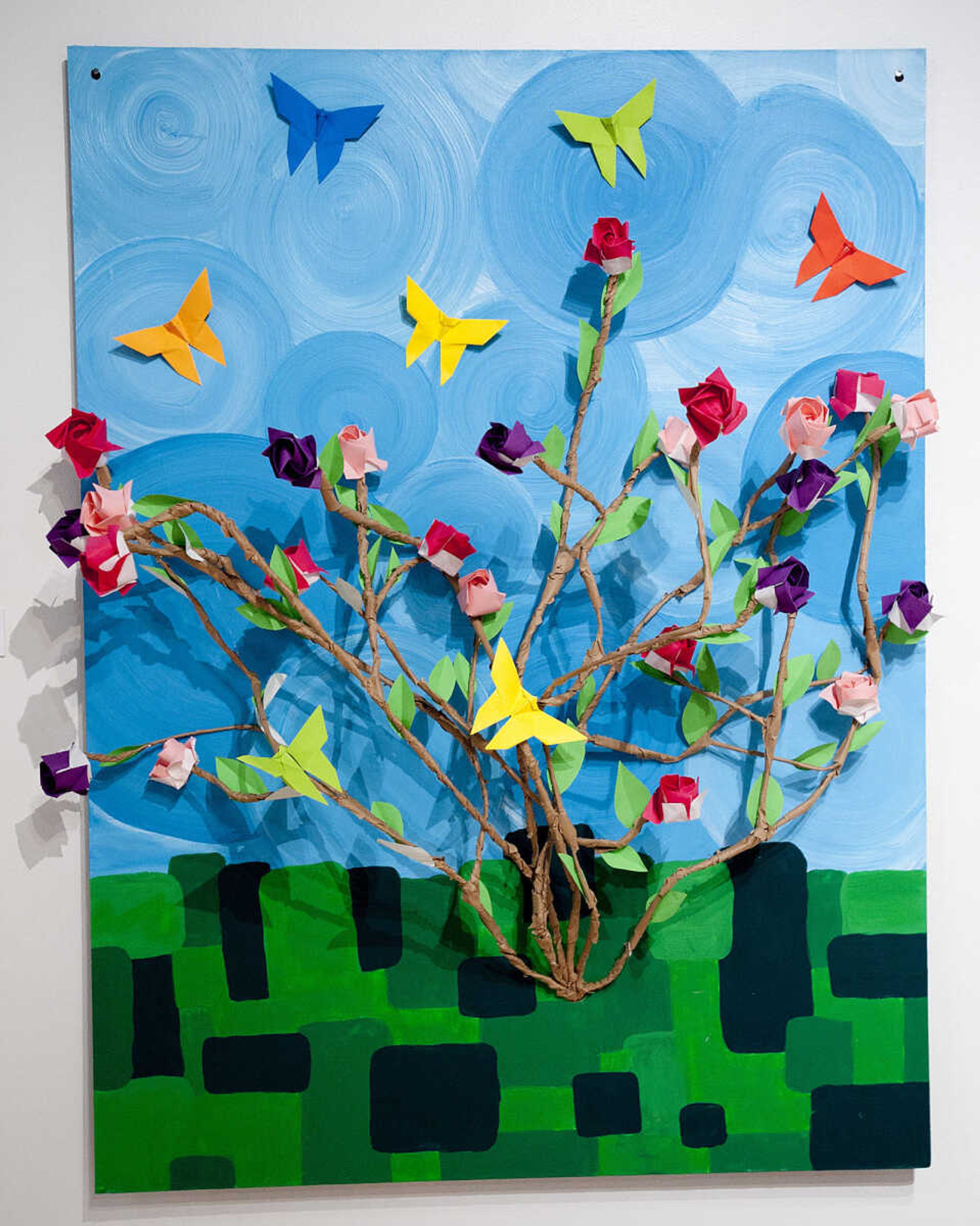 "Springtime," by Avina Patel, from St. Genevieve High School, hangs in the the Crisp Museum as part of the 36th annual High School Art Exhibition Sunday, Feb. 9, at the River Campus.