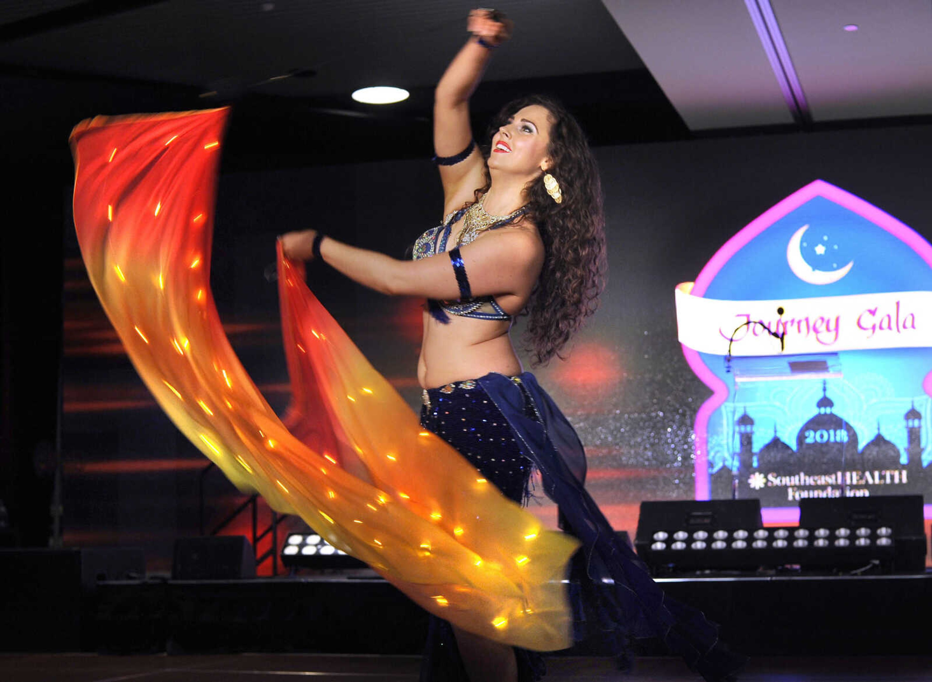 FRED LYNCH ~ flynch@semissourian.com
A performance by Aloha Chicago Entertainment Belly Dancers on Saturday, Jan. 20, 2018 kicked off the second annual SoutheastHEALTH Foundation Journey Gala at Drury Plaza Conference Center.