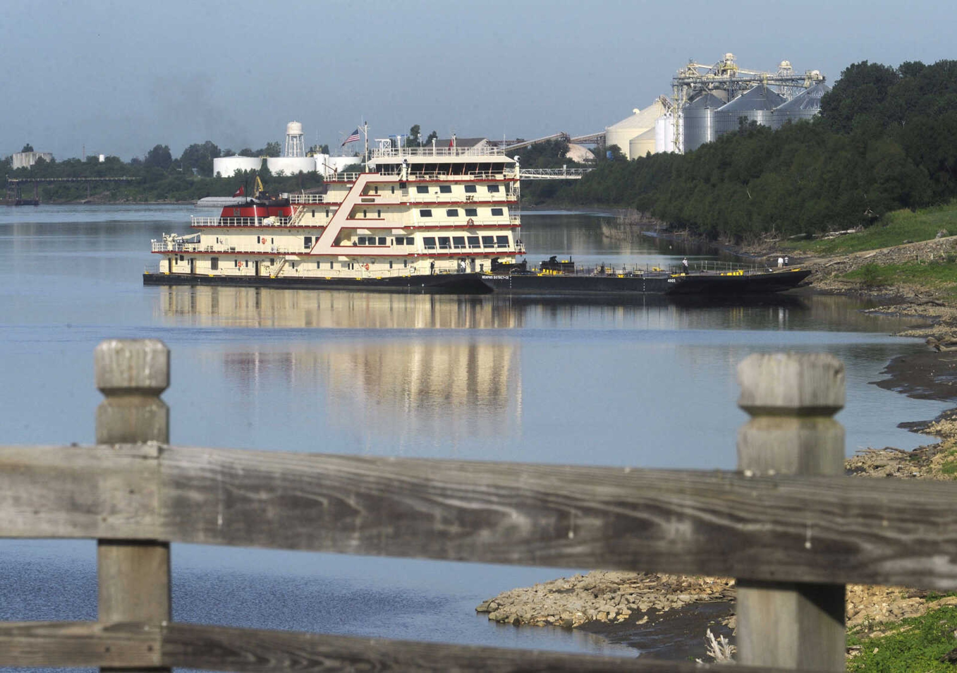 FRED LYNCH ~ flynch@semissourian.com
The MV Mississippi is docked Monday, Aug. 15, 2011 at New Madrid, Mo.