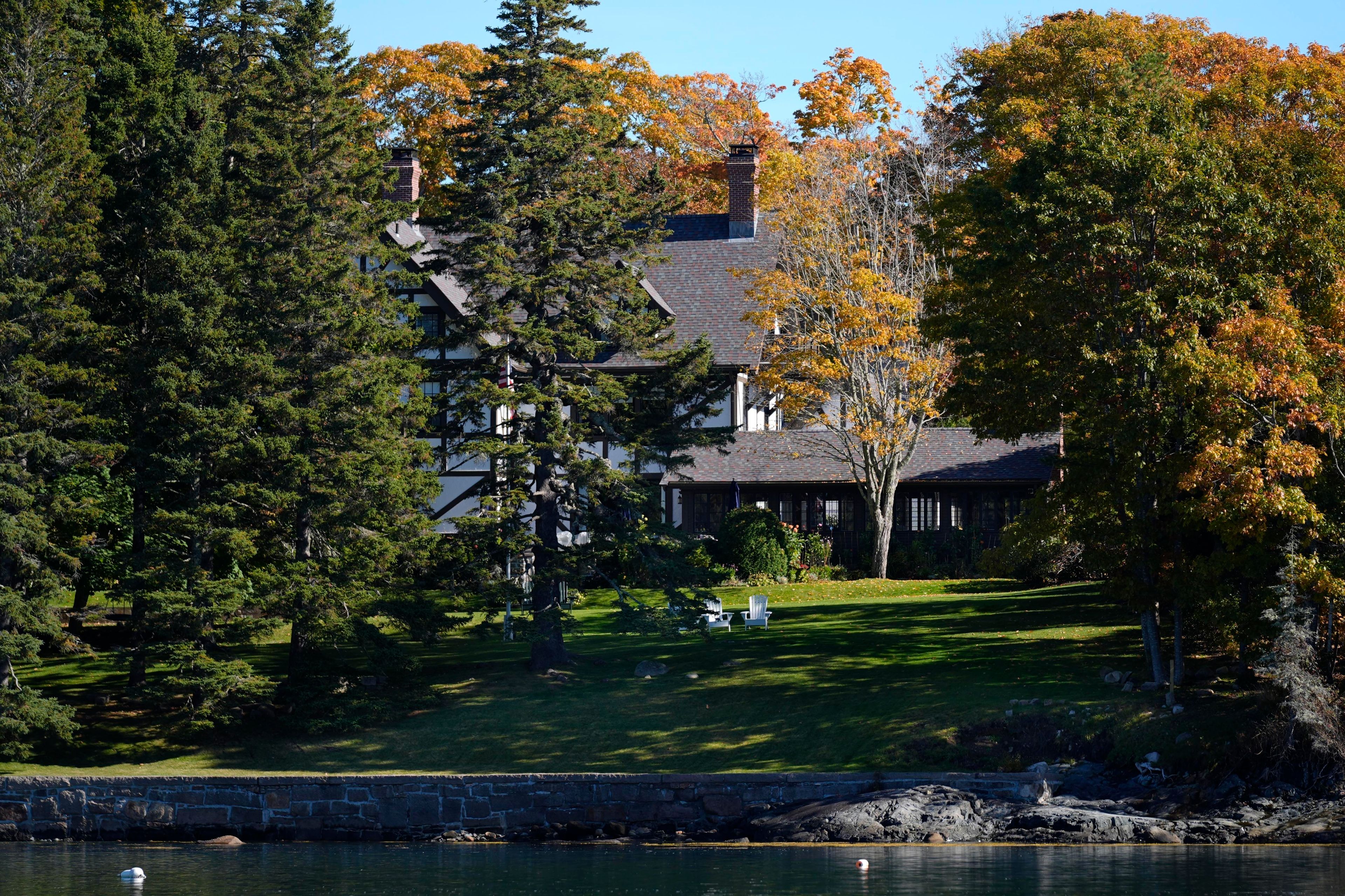 The waterfront home of Leonard Leo is Monday, Oct. 21, 2024, in Northeast Harbor, Maine. (AP Photo/Robert F. Bukaty)