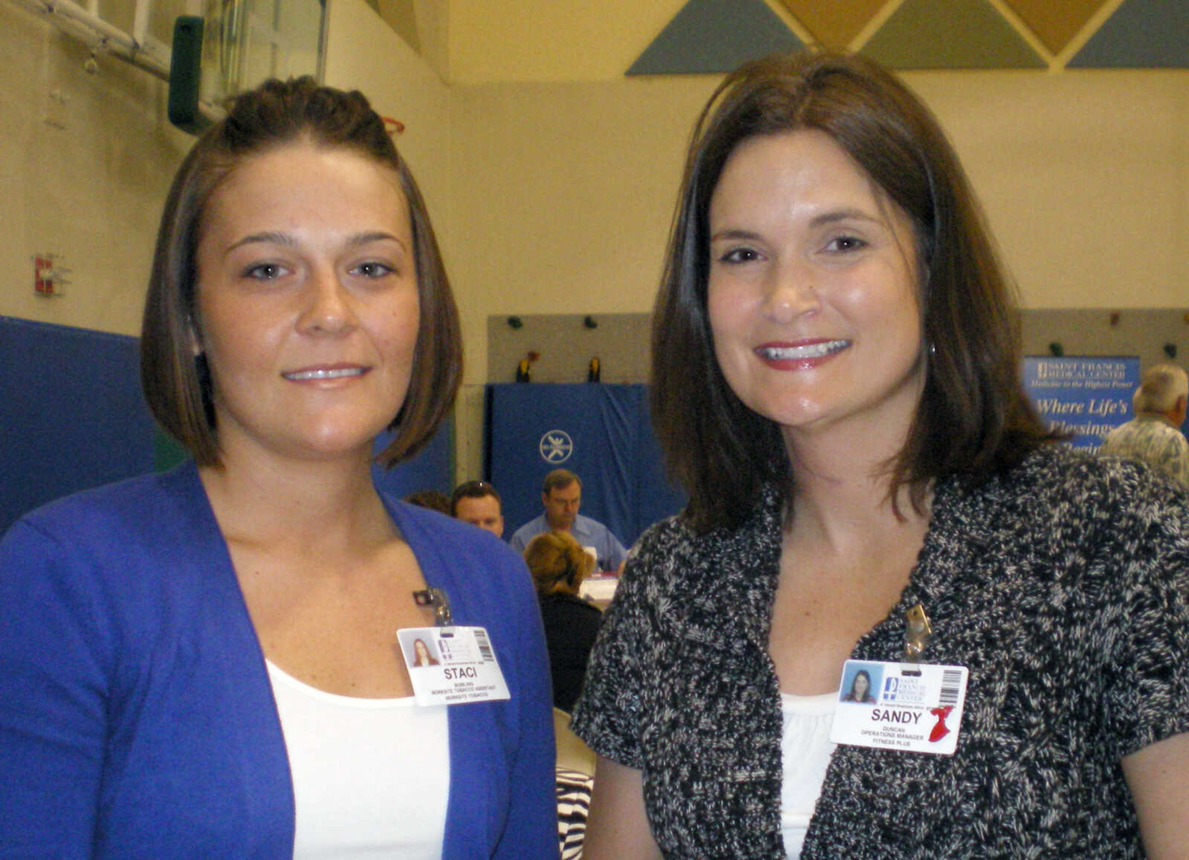 Staci Bowling and Sandy Duncan at Cape Business After Hours at Fitness Plus.