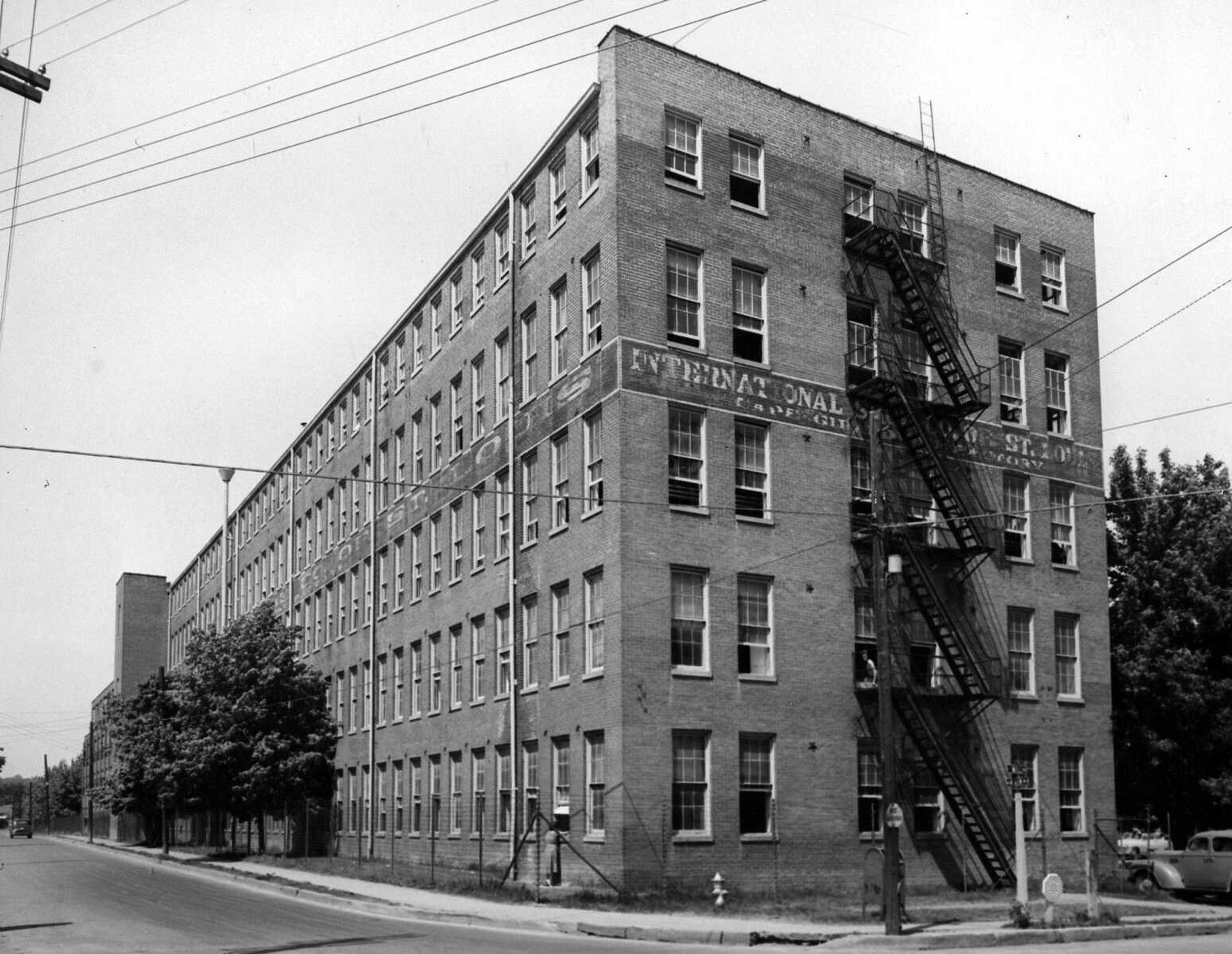 International Shoe Co. on North Main, taken May 1951. View from the south.