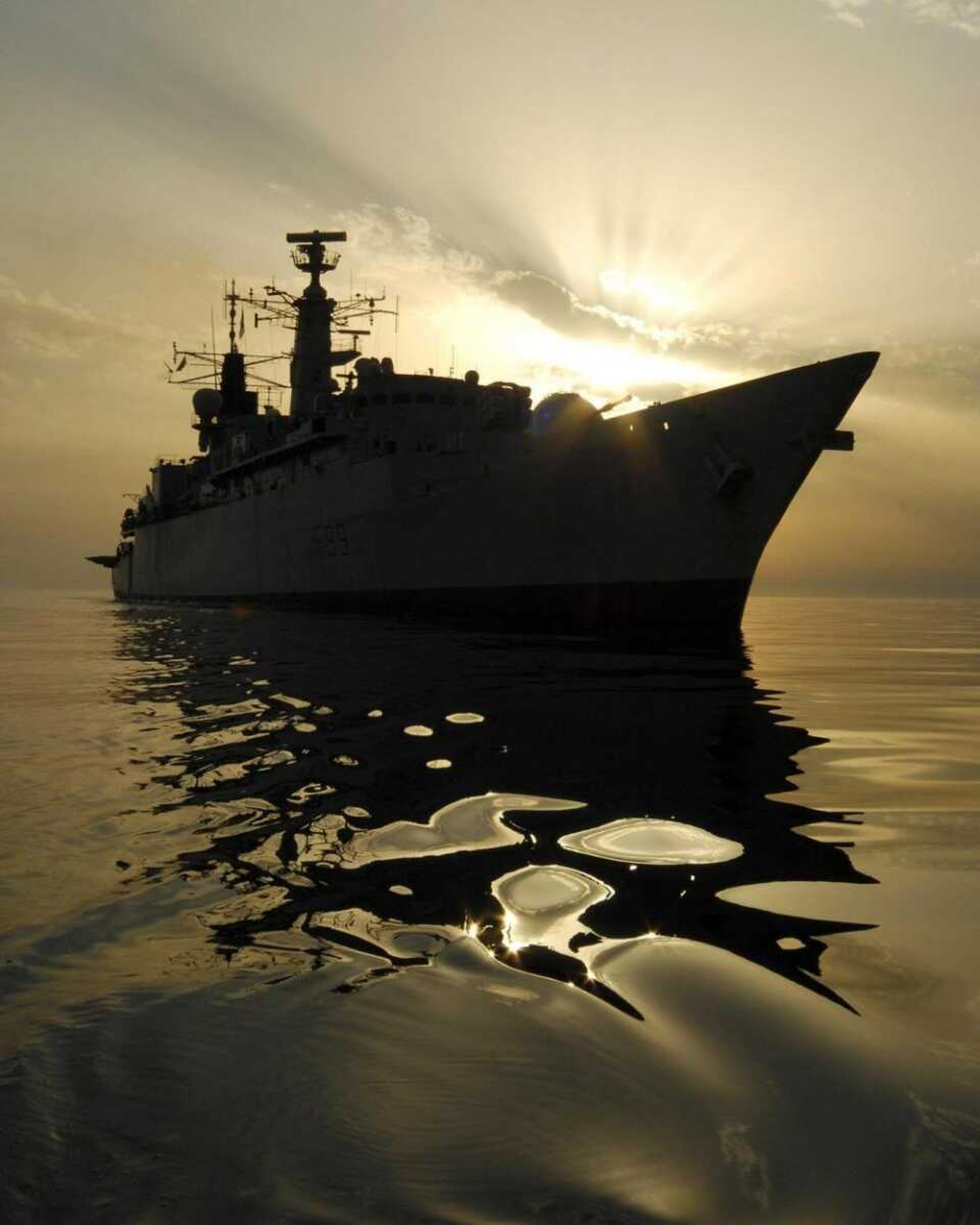 Britain's Royal Navy released this March 9 picture on Friday of  the Type 22 frigate HMS Cornwall on patrol in the North Arabian Gulf.  The Iranian navy detained up to 15 British troops Friday in the Persian Gulf, according to defence officials. (Royal Navy)