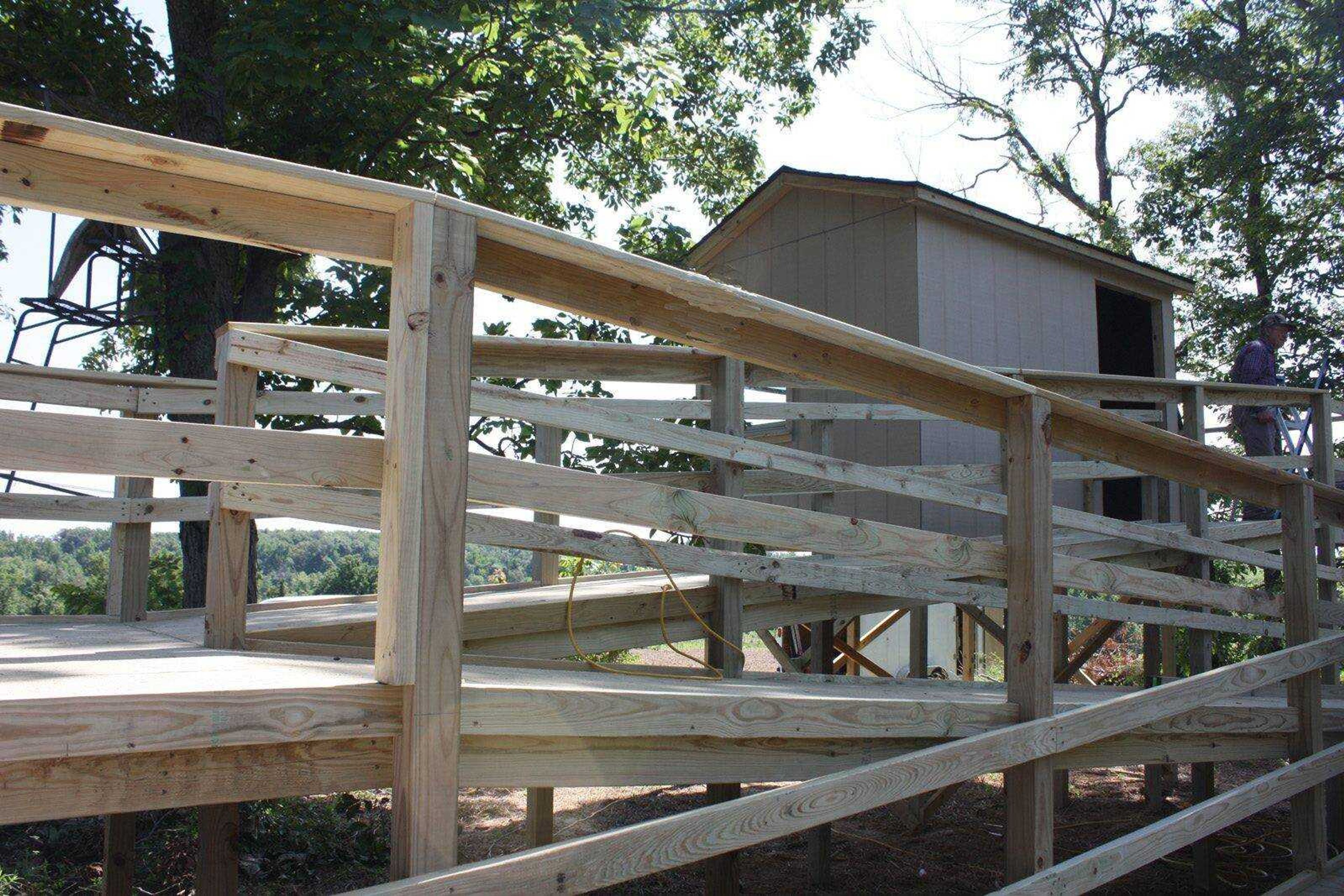 The observation and hunting blind at the Disabled Veterans Facility southwest of Bloomfield, Mo., is seen here. (NOREEN HYSLOP ~ Dexter Daily Statesman)