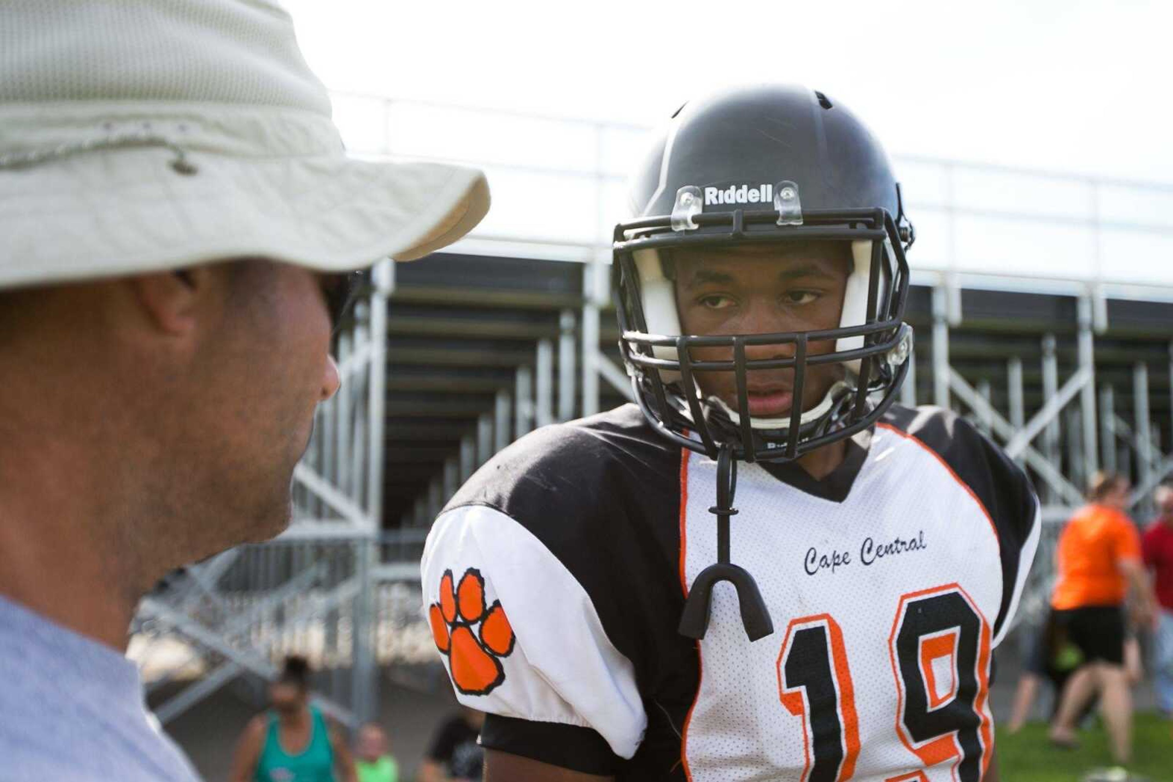 Cape Central football practice Wednesday, July 15, 2015. (Glenn Landberg)