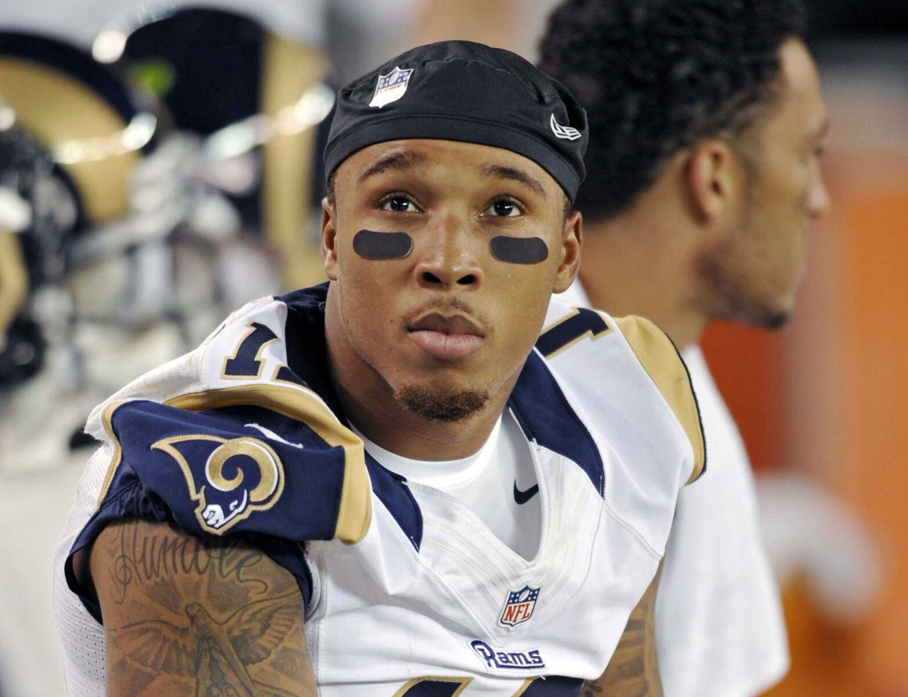 Suspended Rams wide receiver Stedman Bailey was shot and critically wounded as he and four other people were sitting in a car outside a home in the Miami area, police said Wednesday. (David Richard ~ Associated Press)