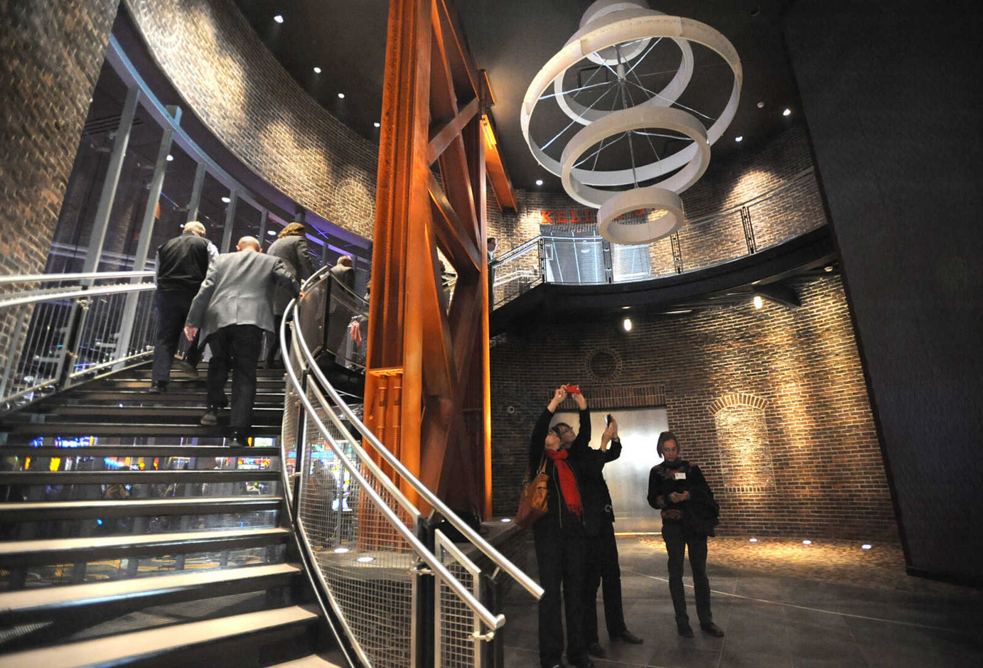 LAURA SIMON ~ lsimon@semissourian.com
A view of the stairs leading to the second level Tuesday, Oct. 30, 2012 on opening day of Isle Casino Cape Girardeau.