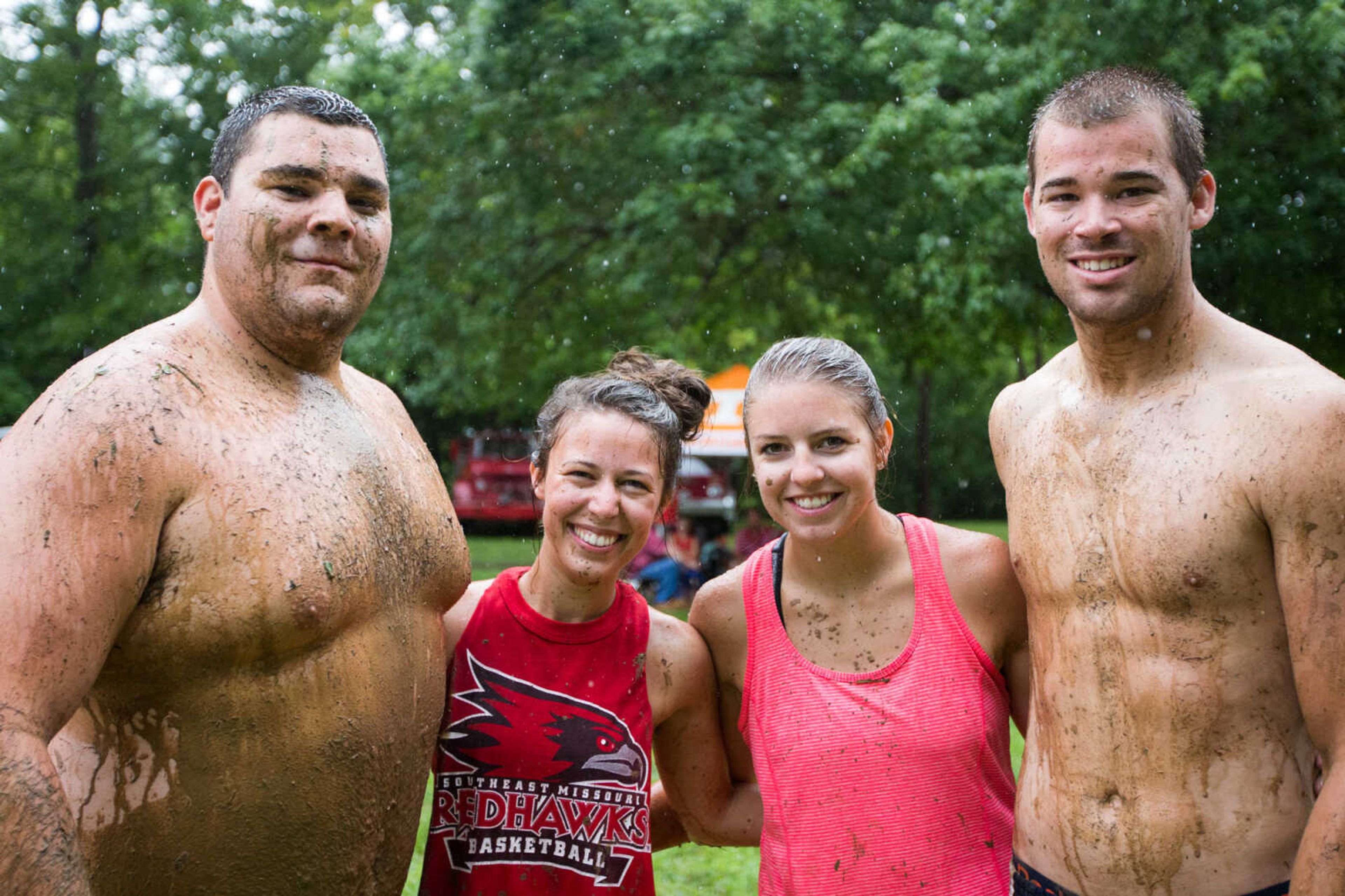 GLENN LANDBERG ~ glandberg@semissourian.com

Lucas Slinkard, Madison Blankenship, Erica Scholl and Michael Callahan pose for a photo during the Fourth of July celebration Monday, July 4, 2016 at Jackson City Park.