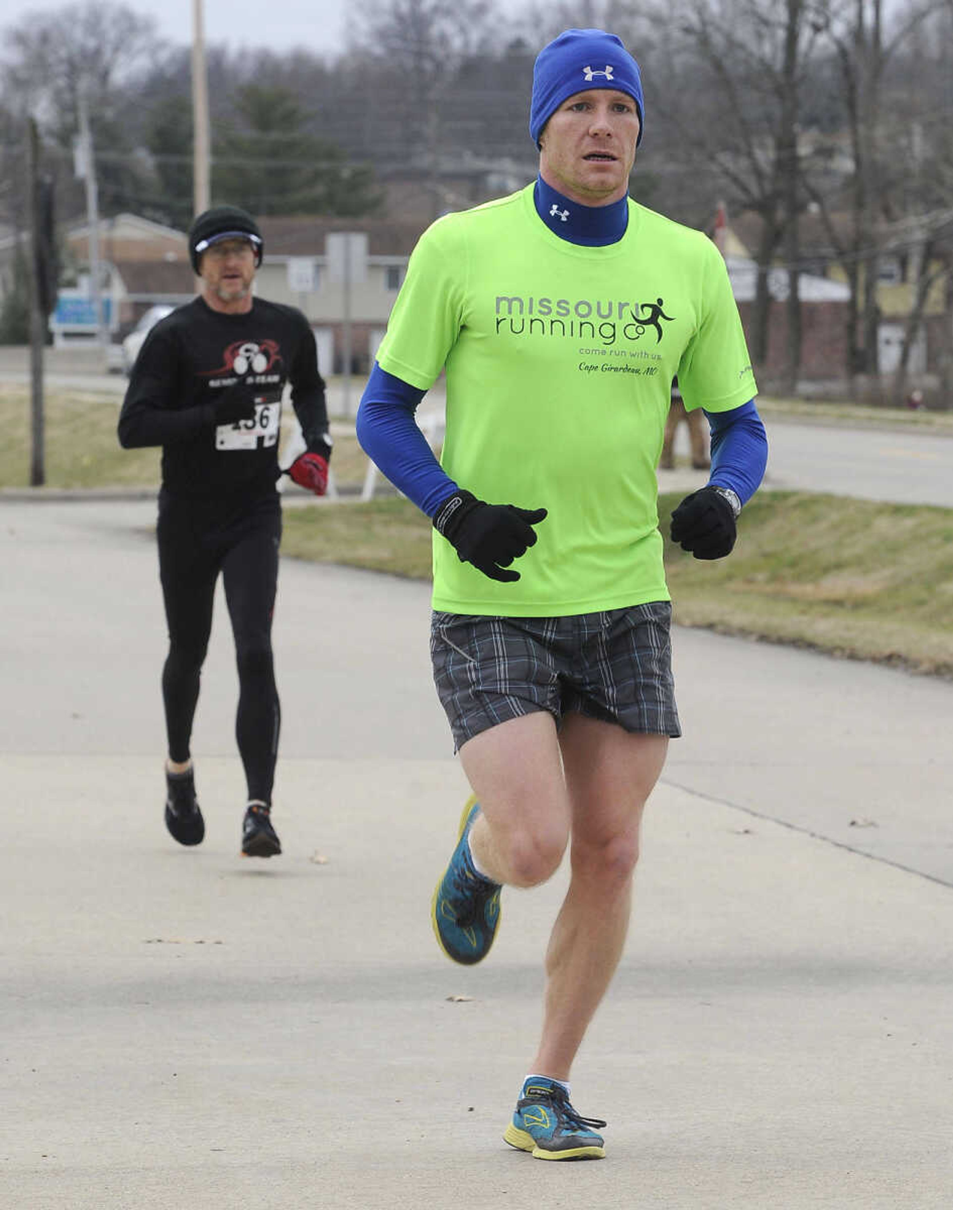 The myTEAM TRIUMPH Resolution 5K run Thursday, Jan. 1, 2015 at Arena Park in Cape Girardeau.