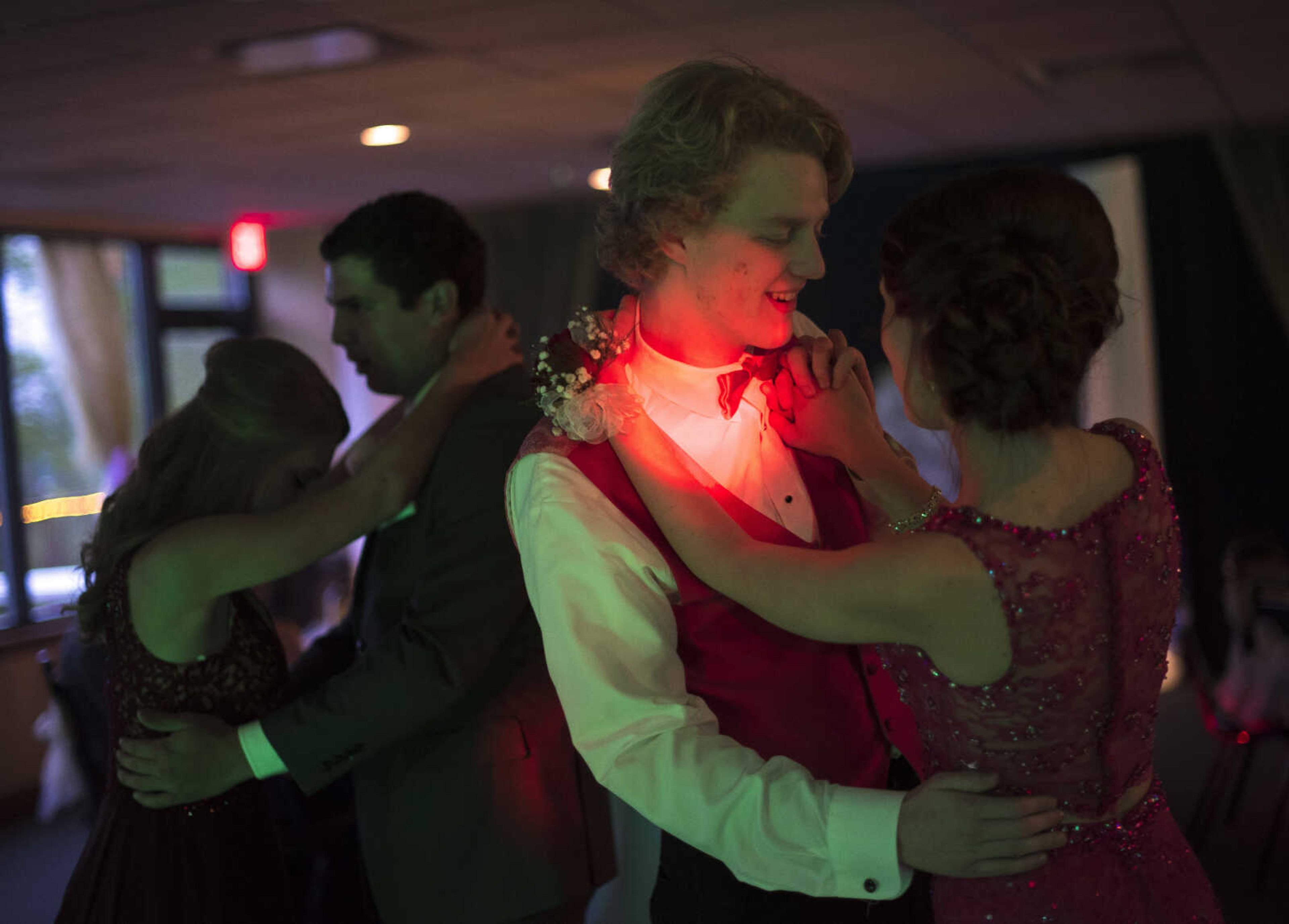 Students dance during the Saxony Lutheran prom Saturday, April 22, 2017 at the Elk's Lodge in Cape Girardeau.