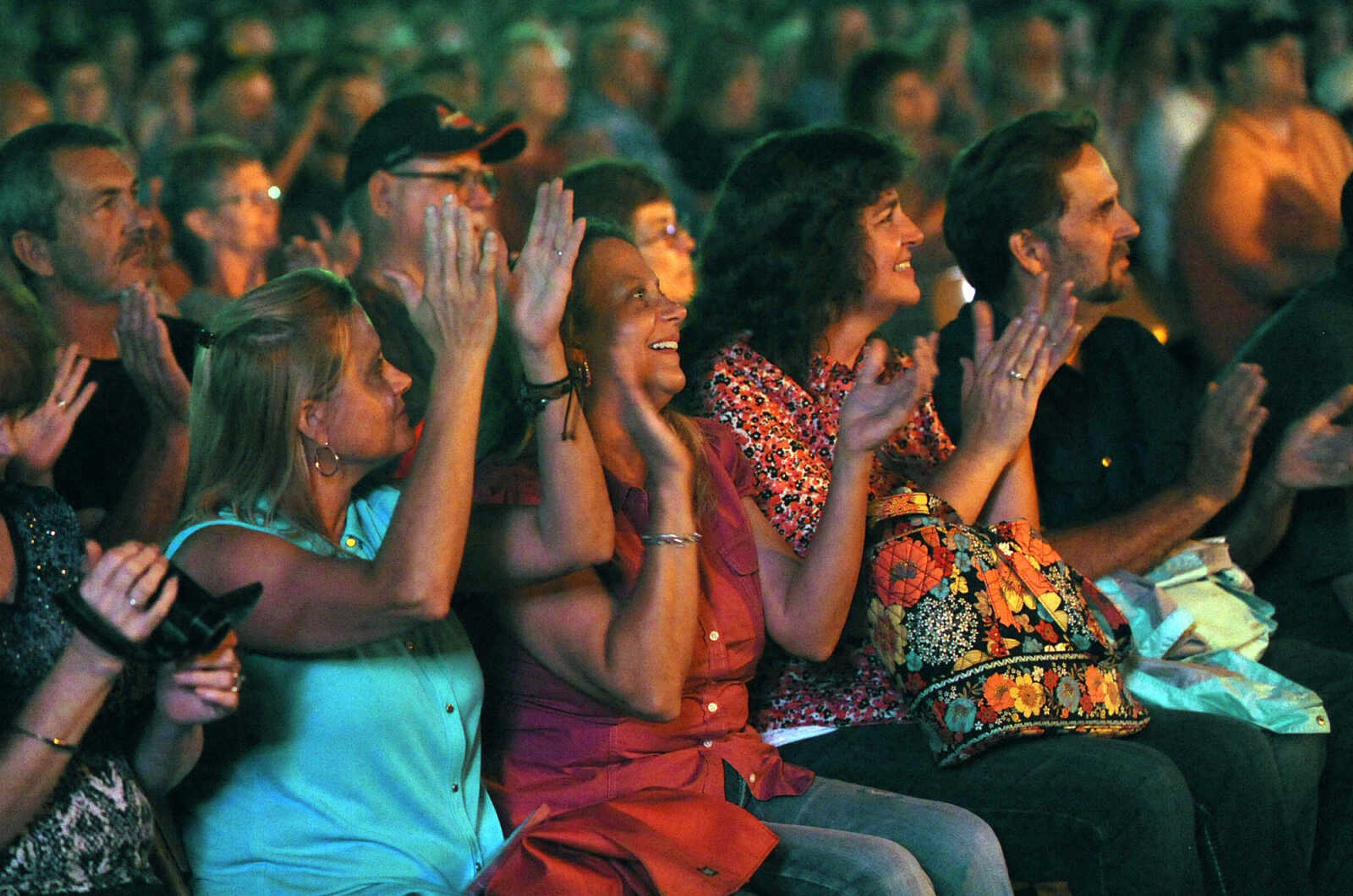 Fans attend the Oak Ridge Boys concert Thursday, Sept. 15, 2016 at the SEMO District Fair in Cape Girardeau.