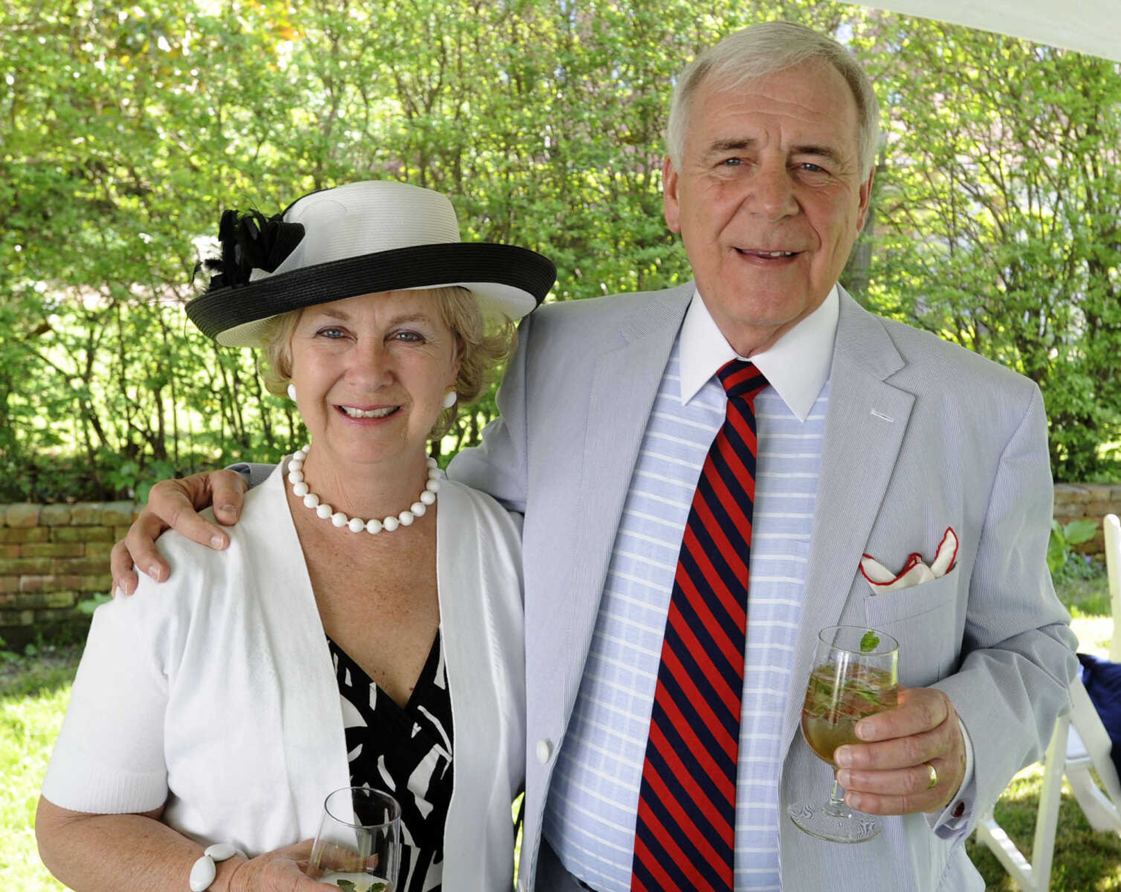 Gayle and Dick Steele pose for a photo at the Derby Party fundraiser for Big Brothers Big Sisters of Eastern Missouri on Saturday, May 3, 2014 at the Glenn House in Cape Girardeau.