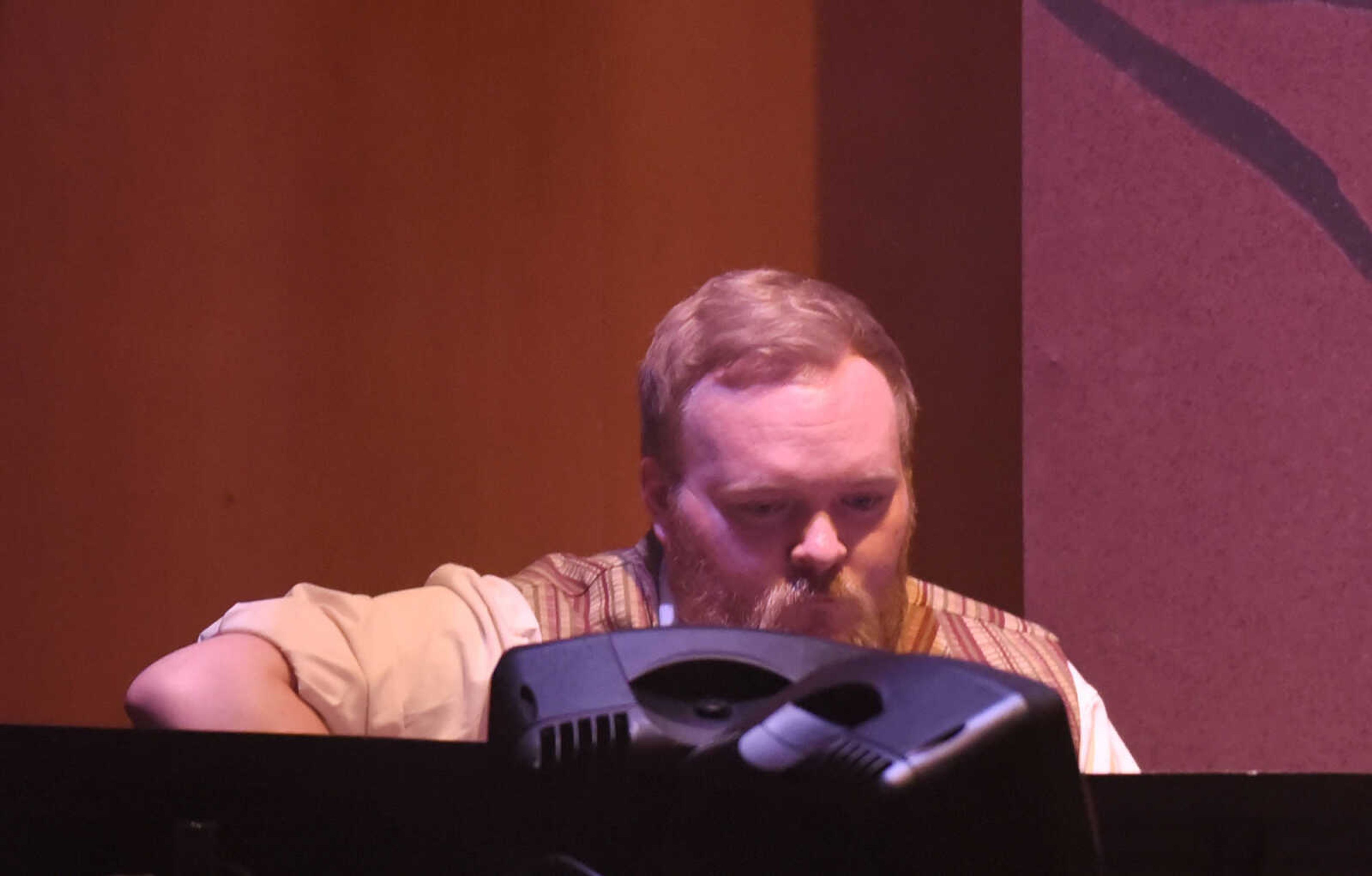 Matt Gates plays the guitar during The Conservatory of Theatre and Dance's production of "Big River: The Adventures of Huckleberry Finn" on Wednesday, Feb. 22, 2017, at Southeast Missouri State University's River Campus. The show runs through Sunday.