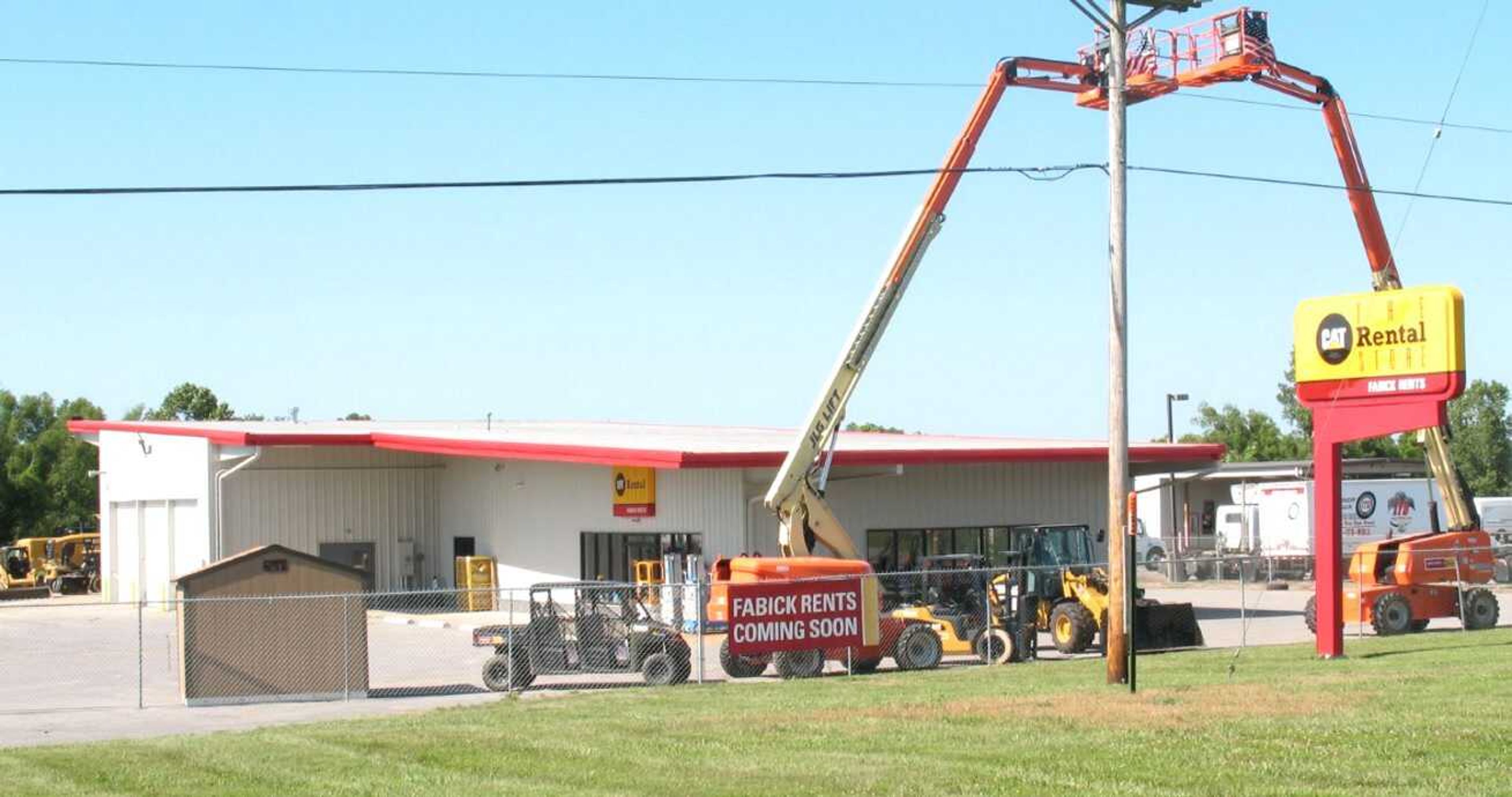 Fabick Rents, 2050 Southern Expressway in Cape Girardeau, opened earlier this month, offering a variety of CAT construction equipment for rent.