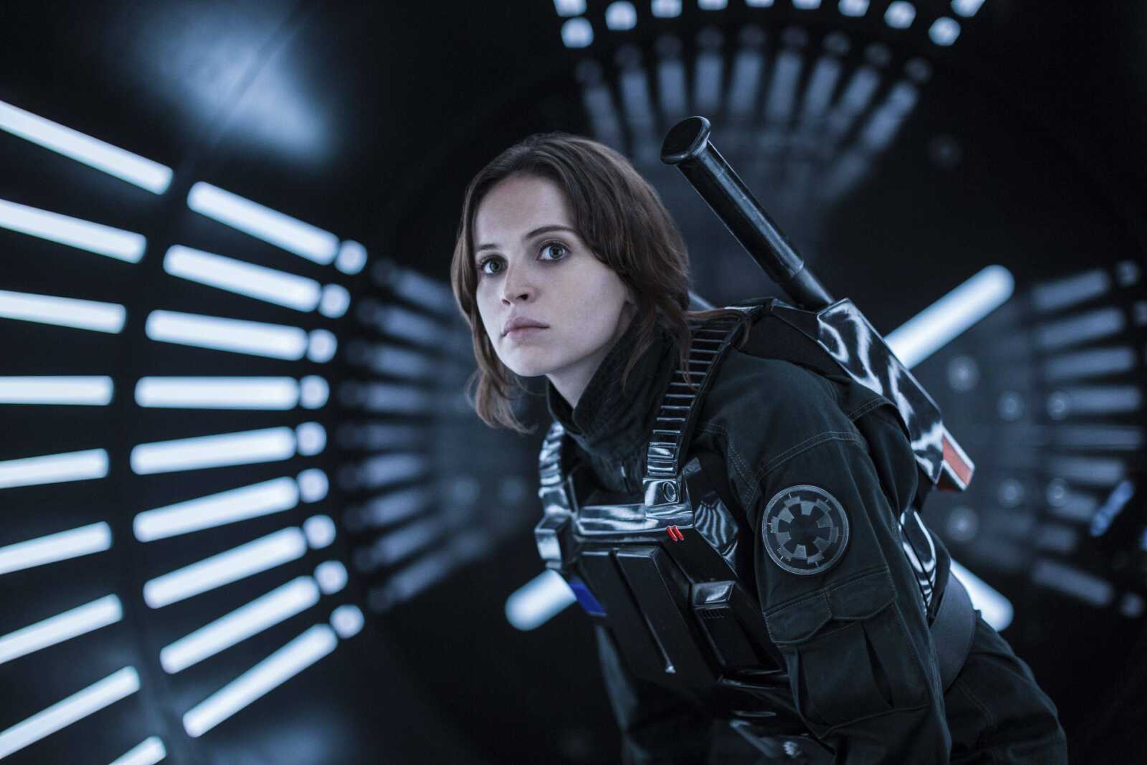 Felicity Jones portrays Jyn Erso in a scene from "Rogue One: A Star Wars Story."