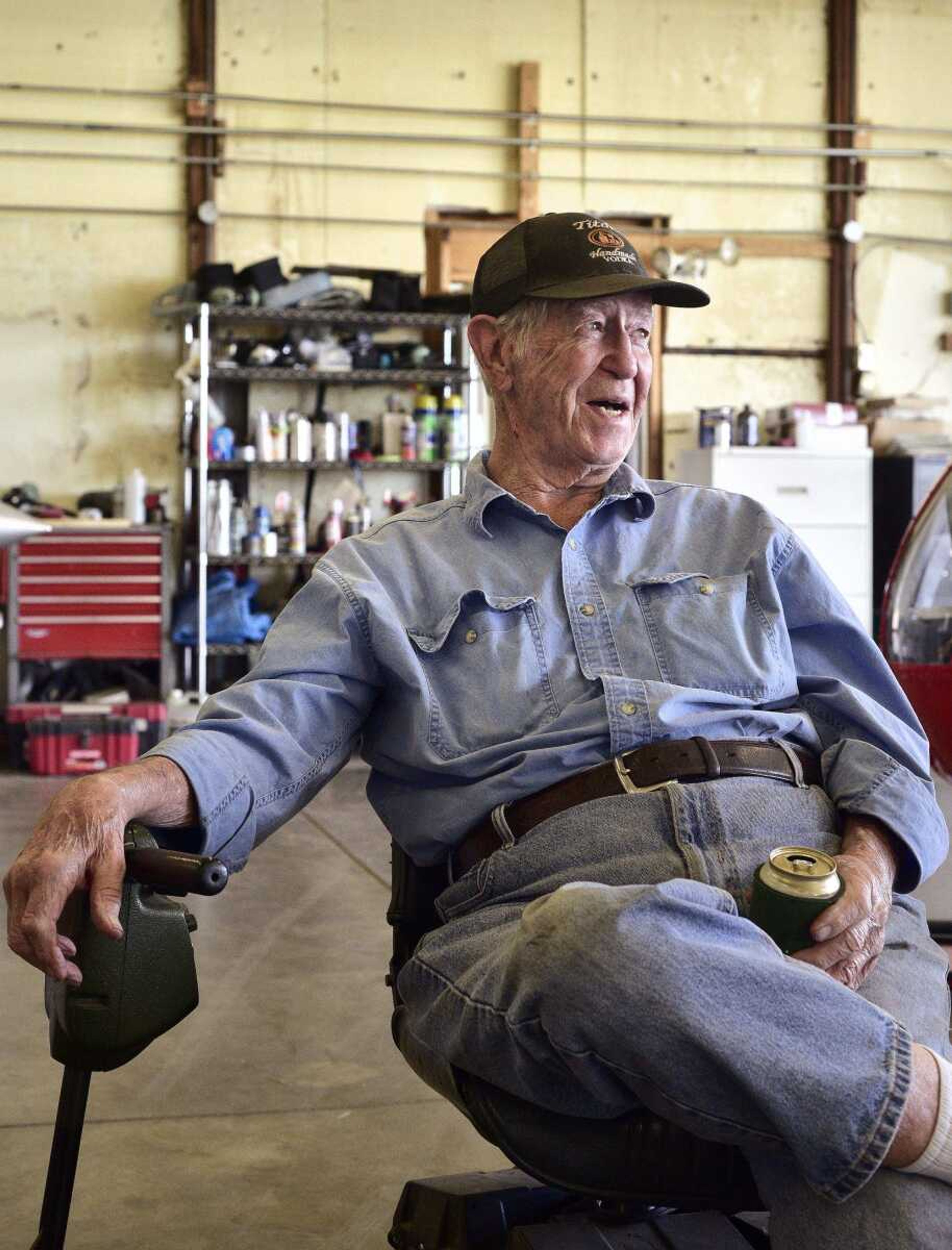 John Farquhar, or known to most as "Papa John" spends most of his days tinkering inside the hangar that houses Cape Copters at the Cape Girardeau Regional Airport.