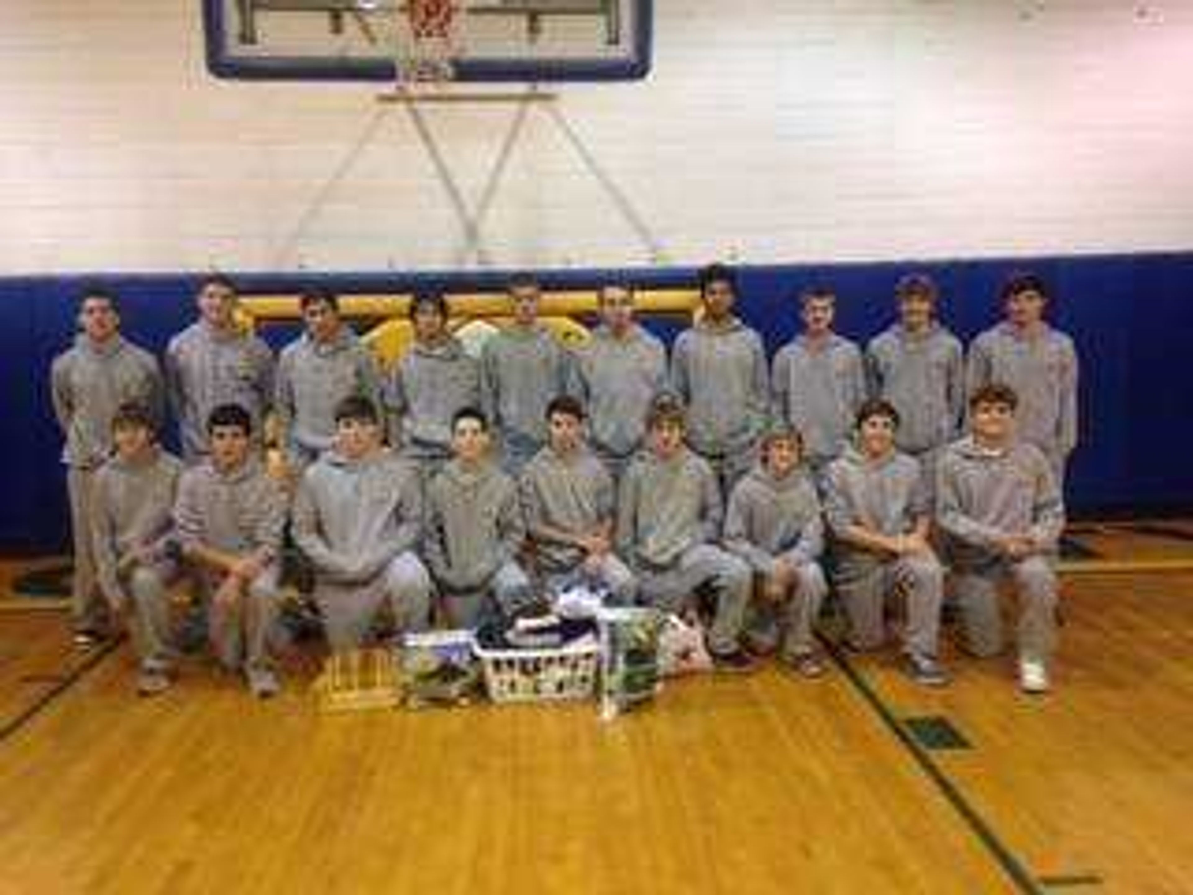 S.C. High School Boy’s Basketball team presenting Christmas gifts to the Missouri Veteran’s Home. The Rams are coached by Mark Dannenmueller and Kerry Thompson.