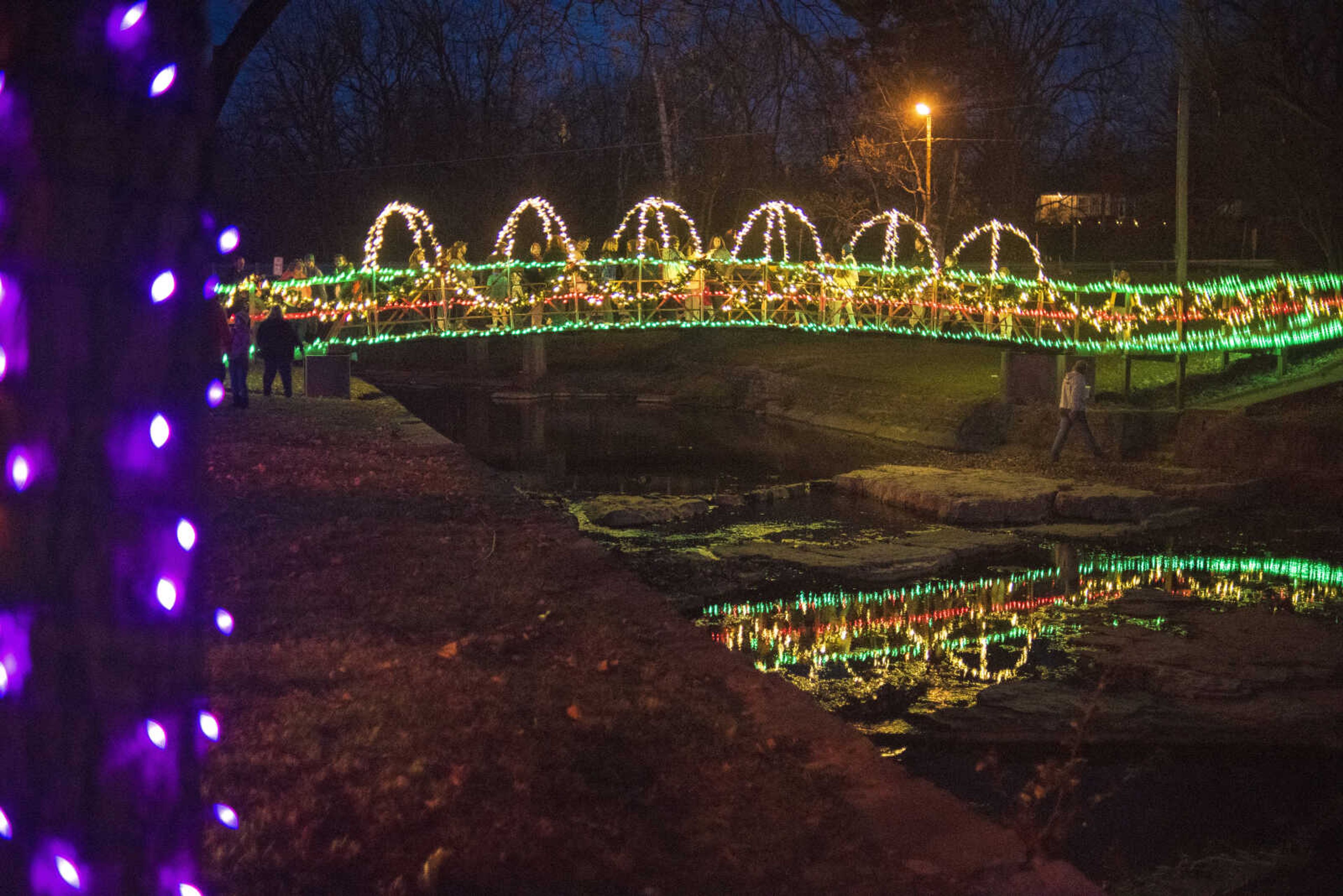 Holiday lights during the Jackson Holiday Extravaganza Friday, Nov. 24, 2017 at the Jackson City Park.