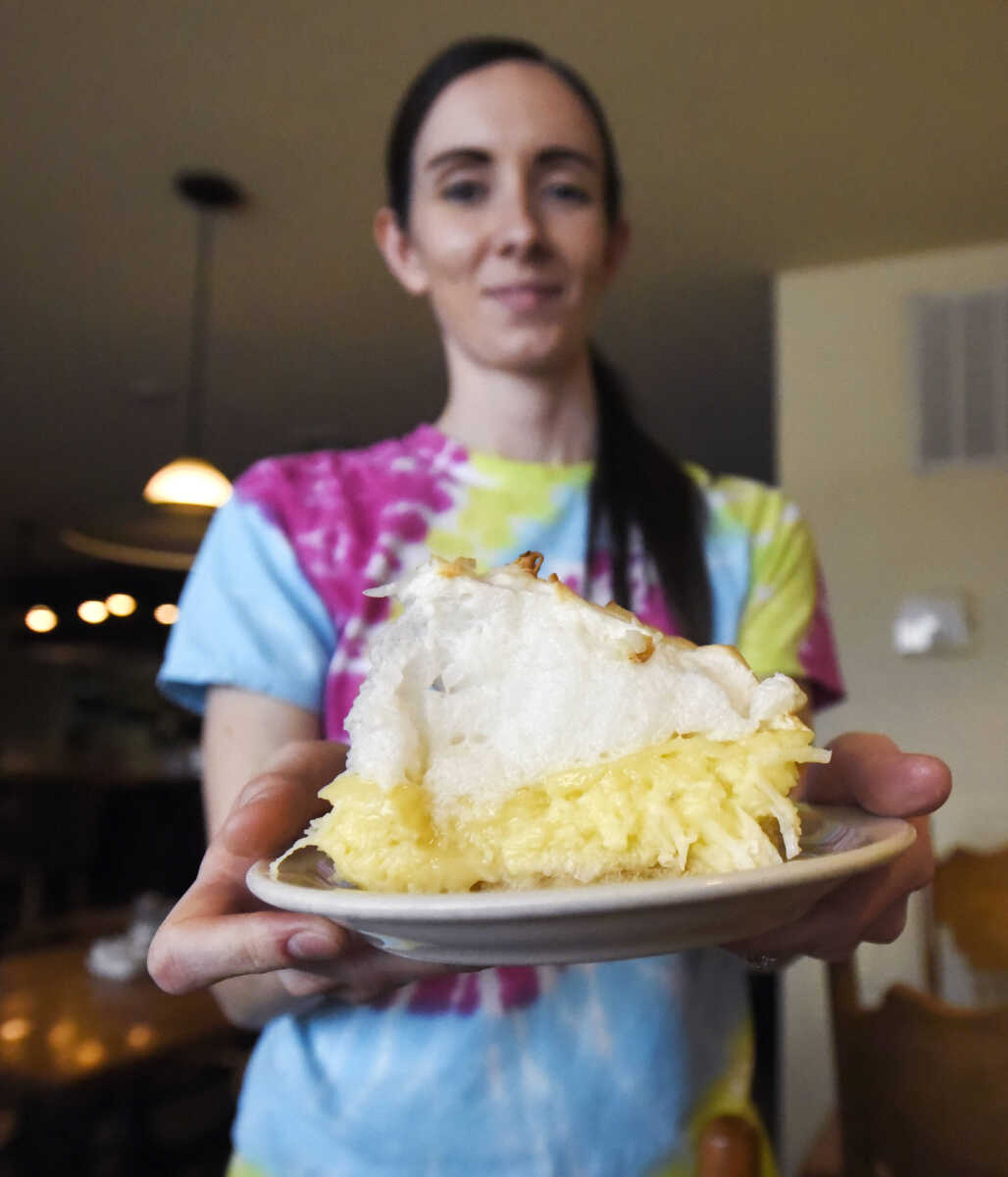 A slice of coconut cream pie at the Pie Bird Cafe in Jackson.