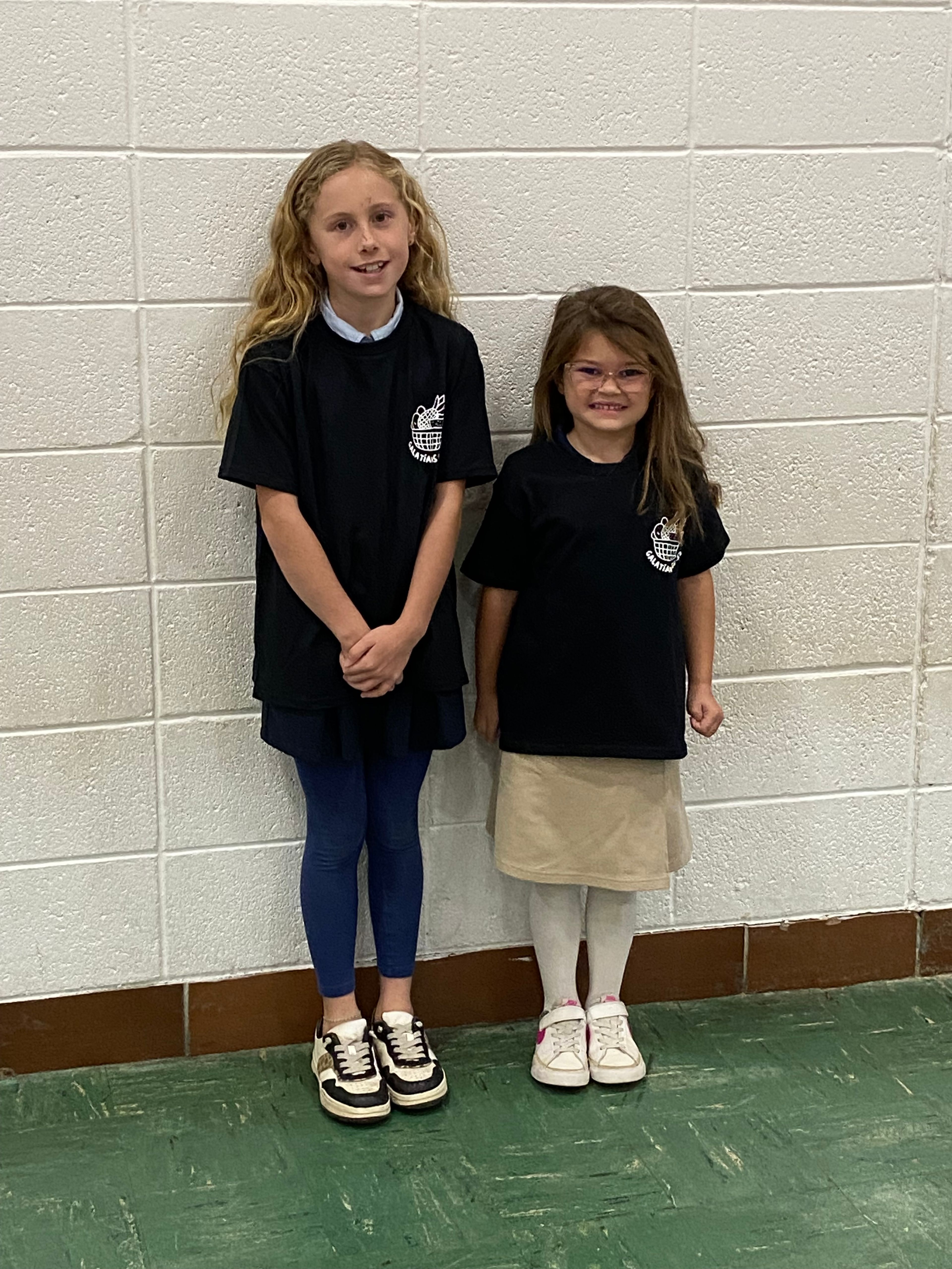 Aubrey Graviett in 3rd grade and Sadie Seyer in 1st grade are the winners of the fruit of the spirit of faithfulness.  They were the October winners.
