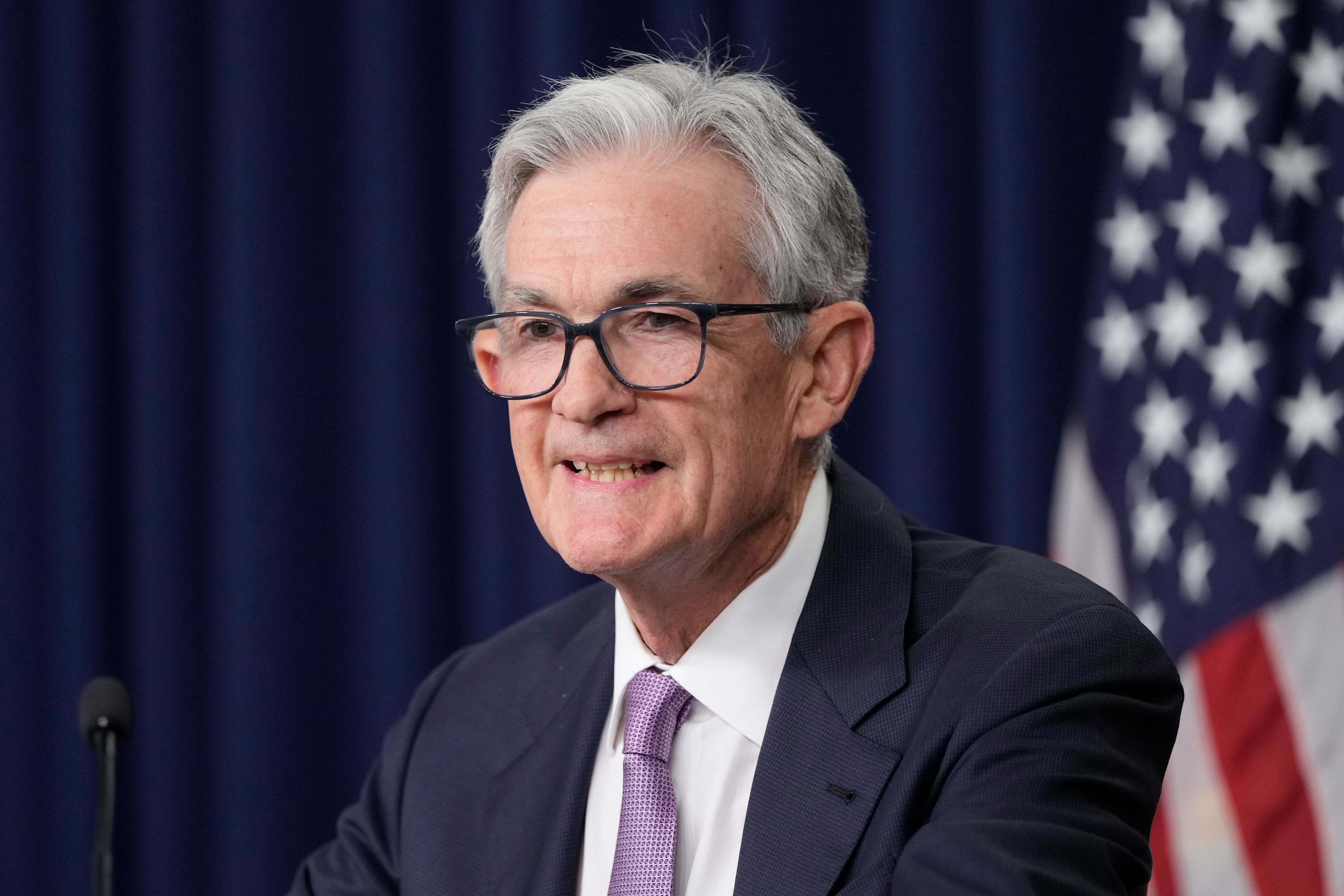 Federal Reserve Board Chairman Jerome Powell speaks during a news conference at the Federal Reserve in Washington, Wednesday, Sept. 18, 2024. (AP Photo/Ben Curtis)