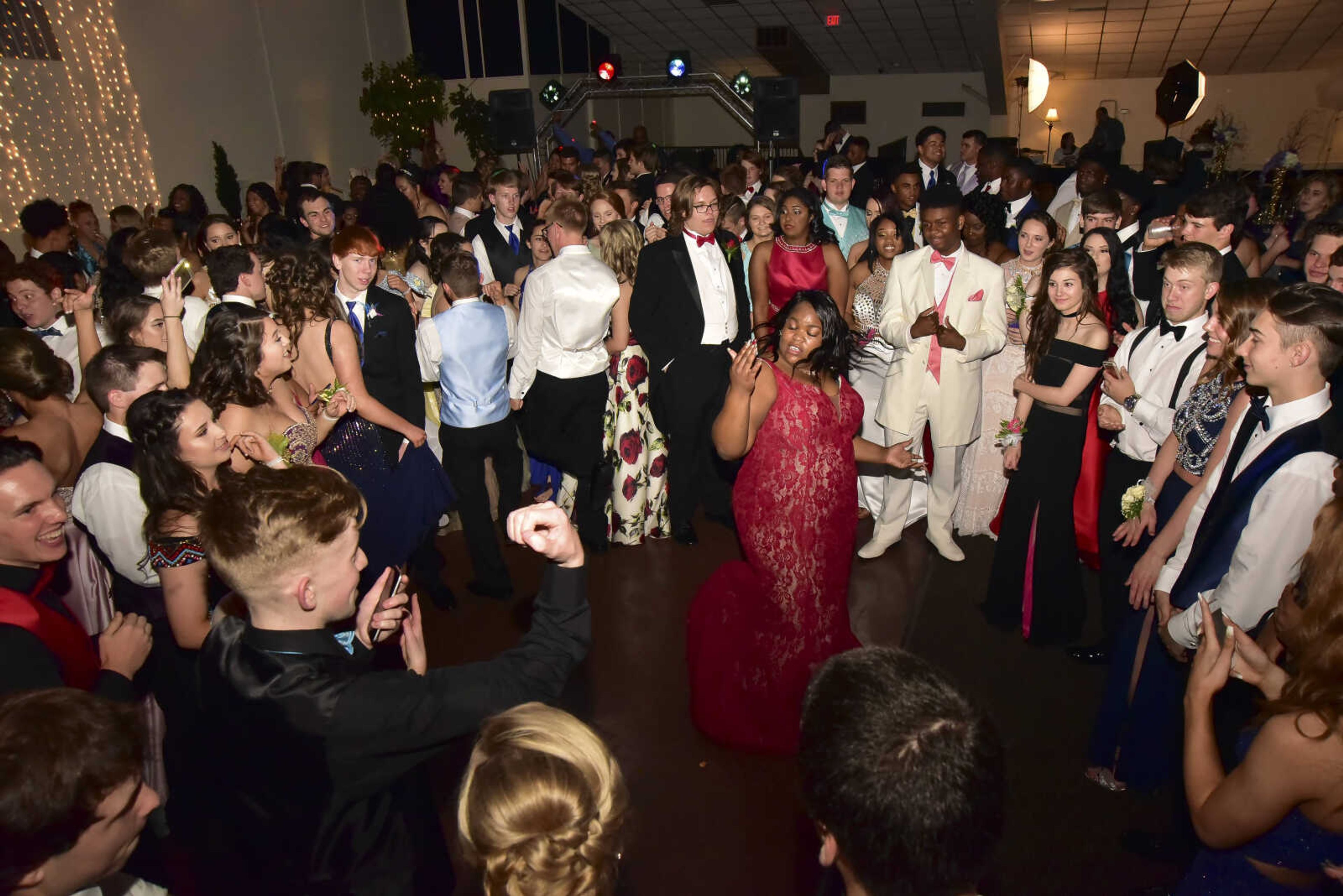 Cape Central students dance during the Cape Girardeau Central prom Saturday, April 29, 2017 at Ray's Plaza Conference Center in Cape Girardeau.