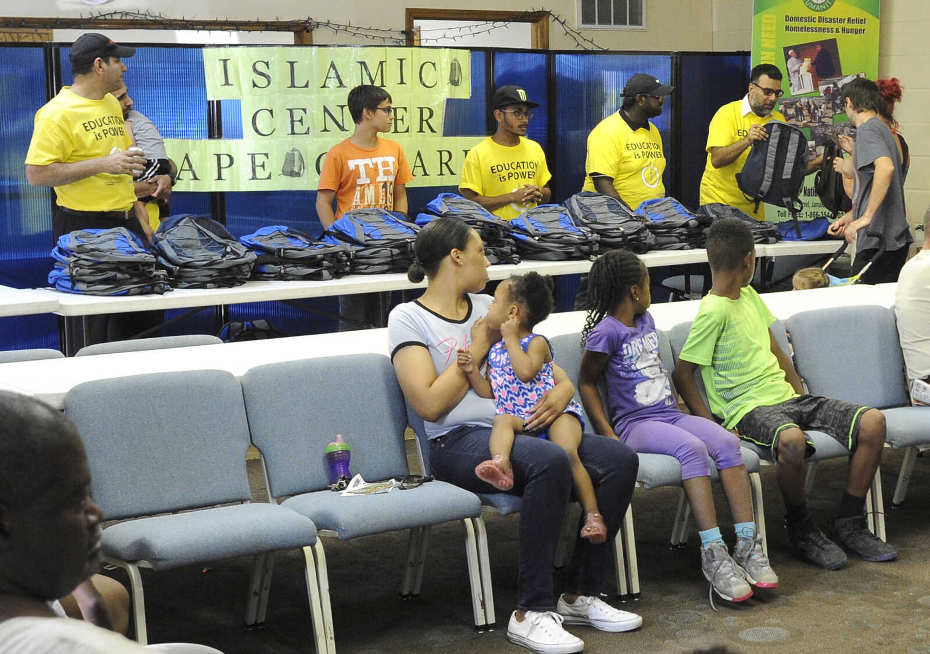 FRED LYNCH ~ flynch@semissourian.com
Backpacks for students are distributed Friday, Aug. 4, 2017 at the Islamic Center of Cape Girardeau.