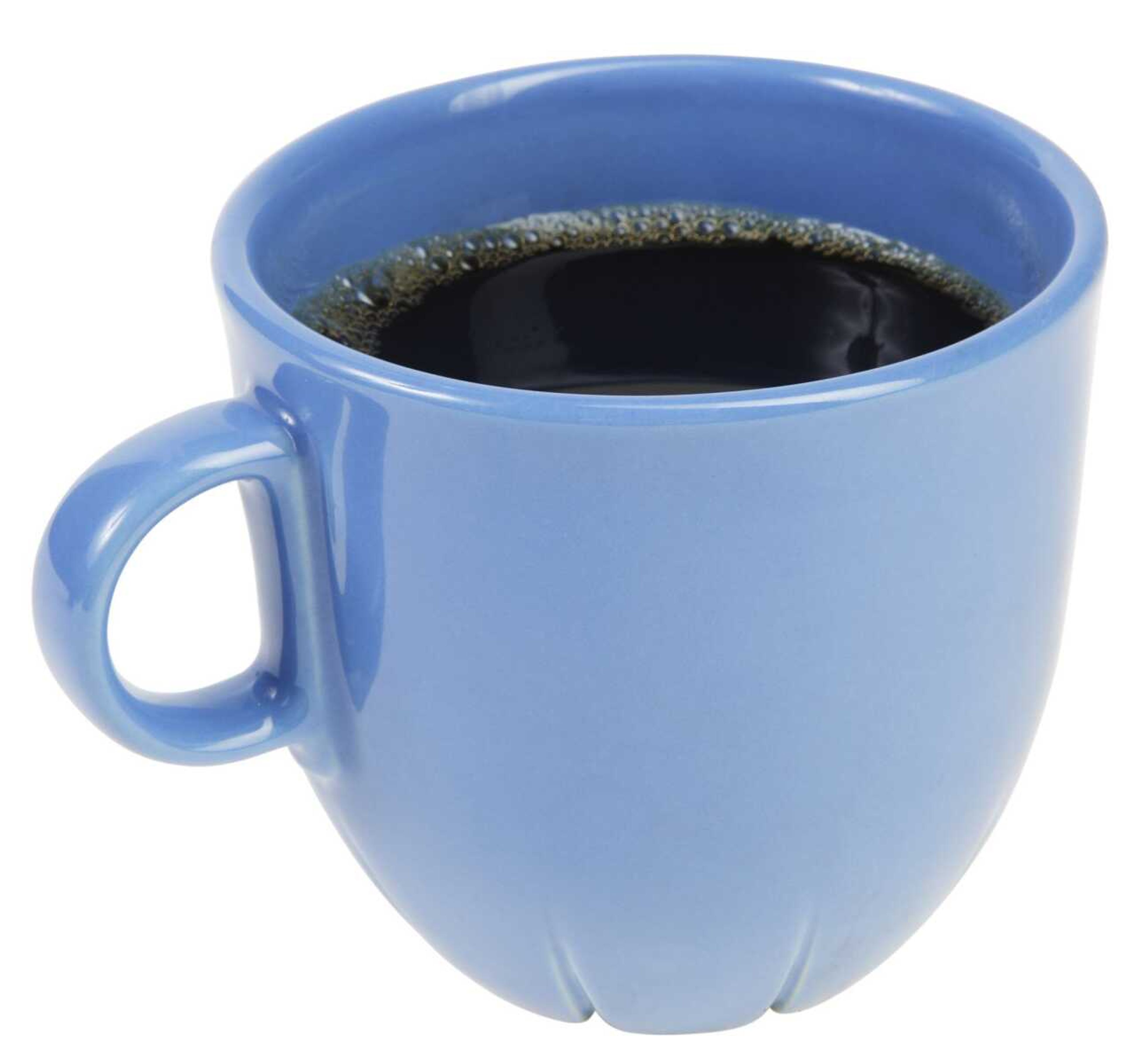 Blue cup of coffee